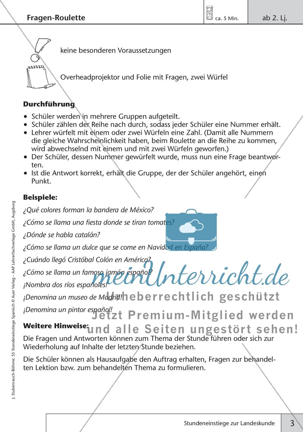 Stundeneinstiege zum Thema Landeskunde Preview 5