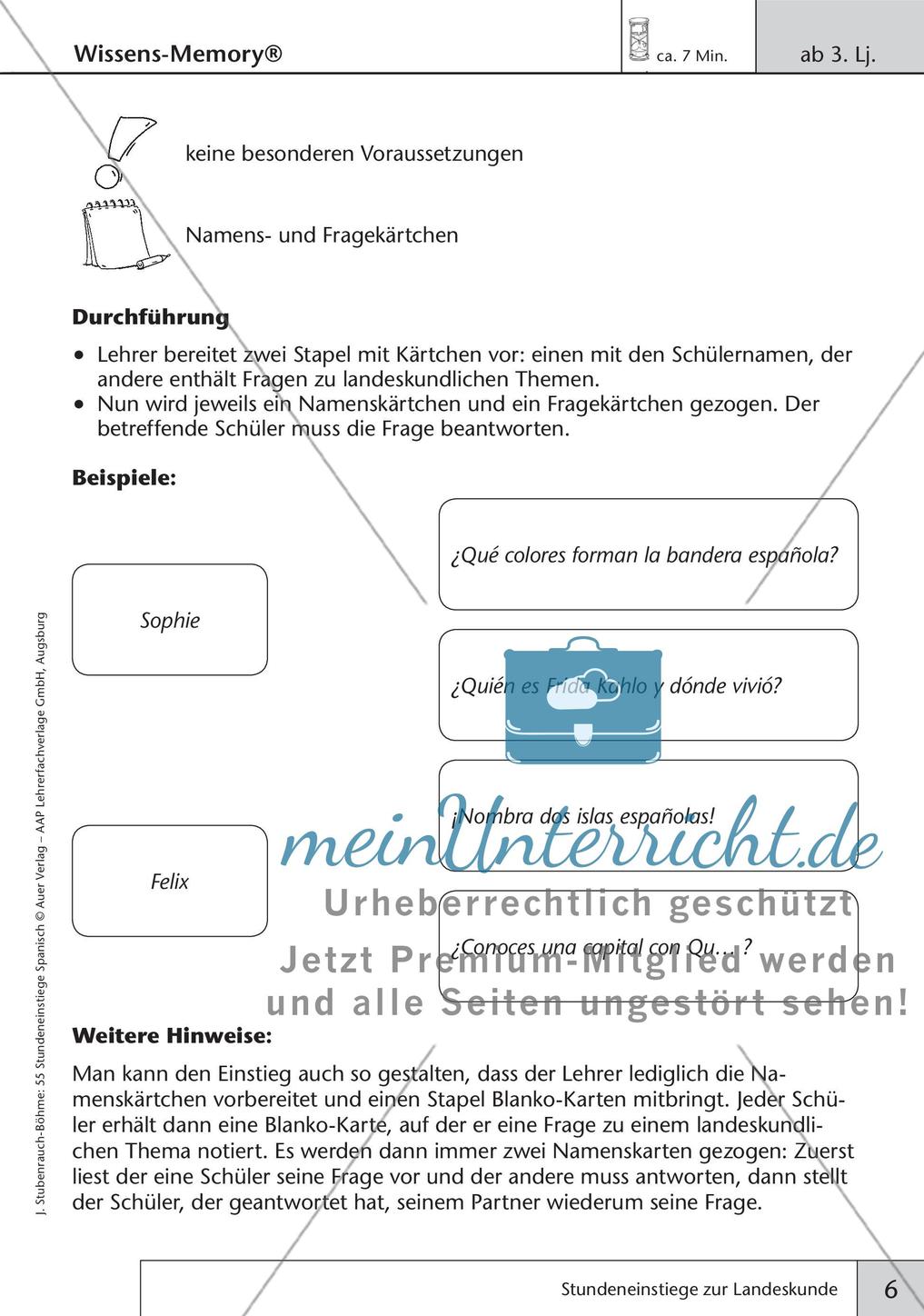 Stundeneinstiege zum Thema Landeskunde Preview 8
