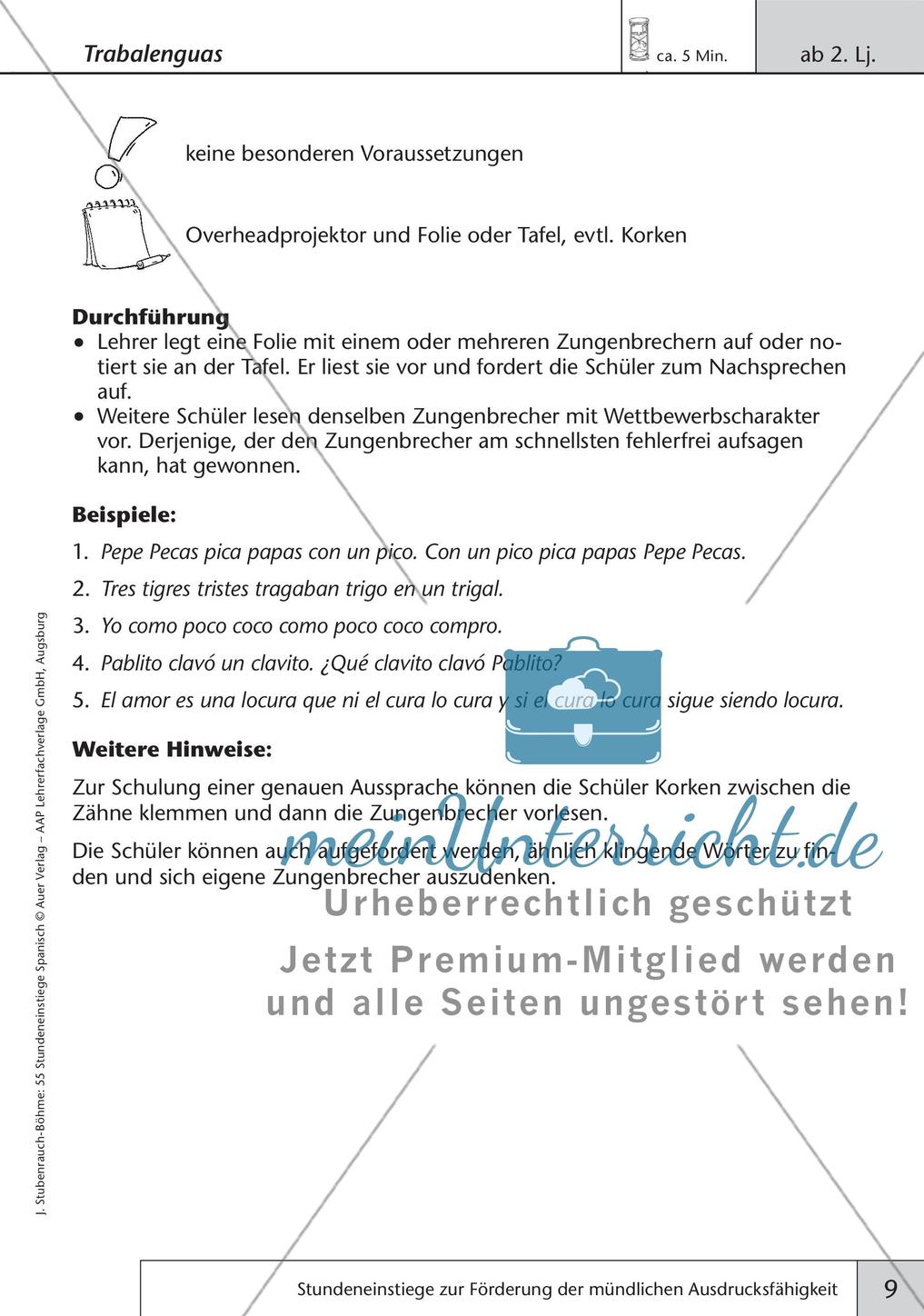 Stundeneinstiege zum Thema Sprachproduktion Preview 11