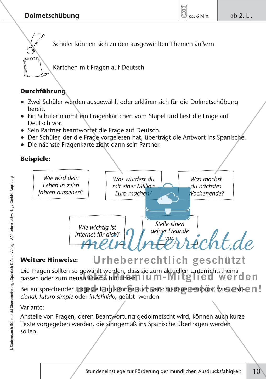 Stundeneinstiege zum Thema Sprachproduktion Preview 12