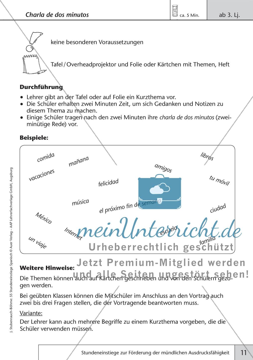 Stundeneinstiege zum Thema Sprachproduktion Preview 13