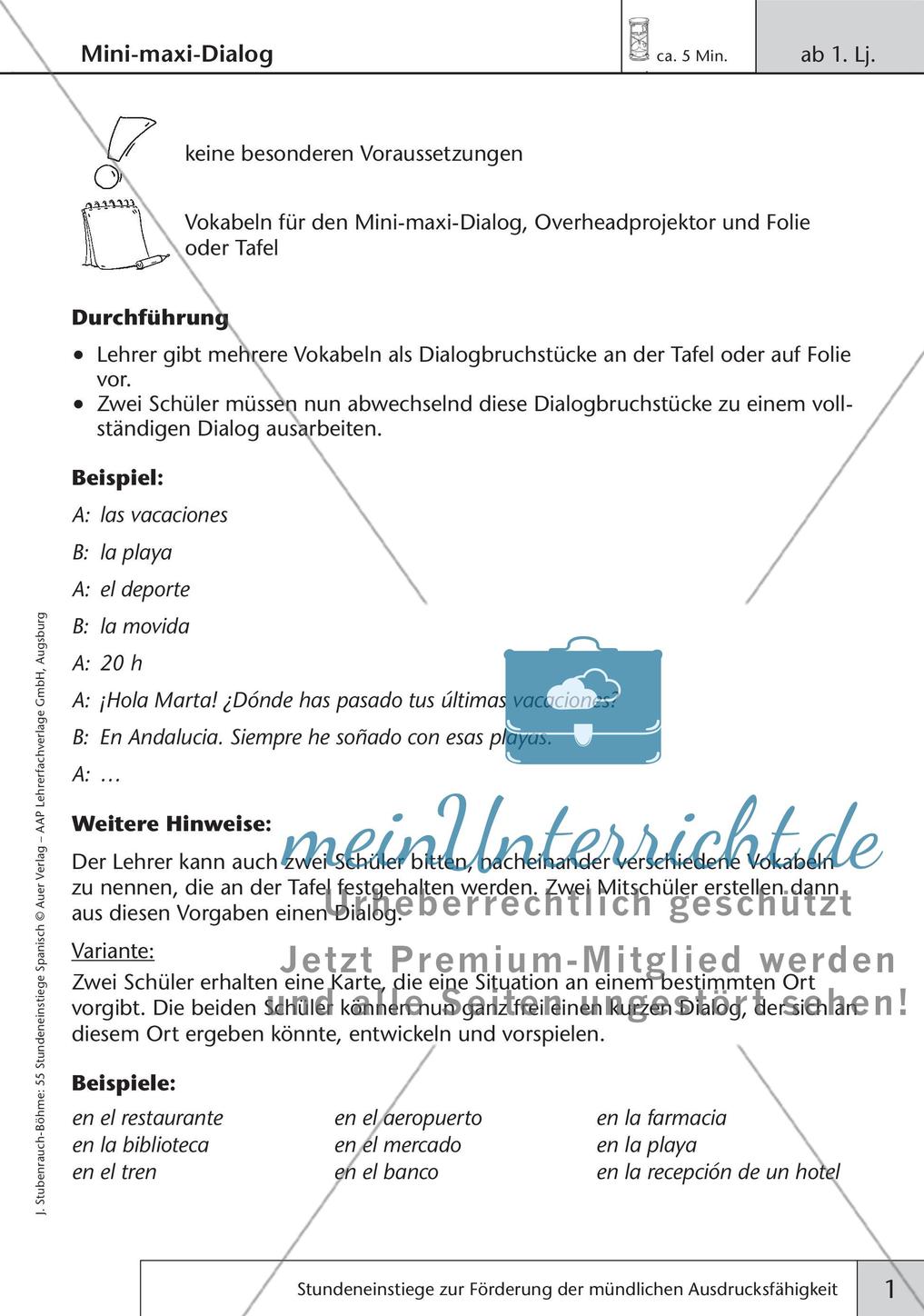 Stundeneinstiege zum Thema Sprachproduktion Preview 3
