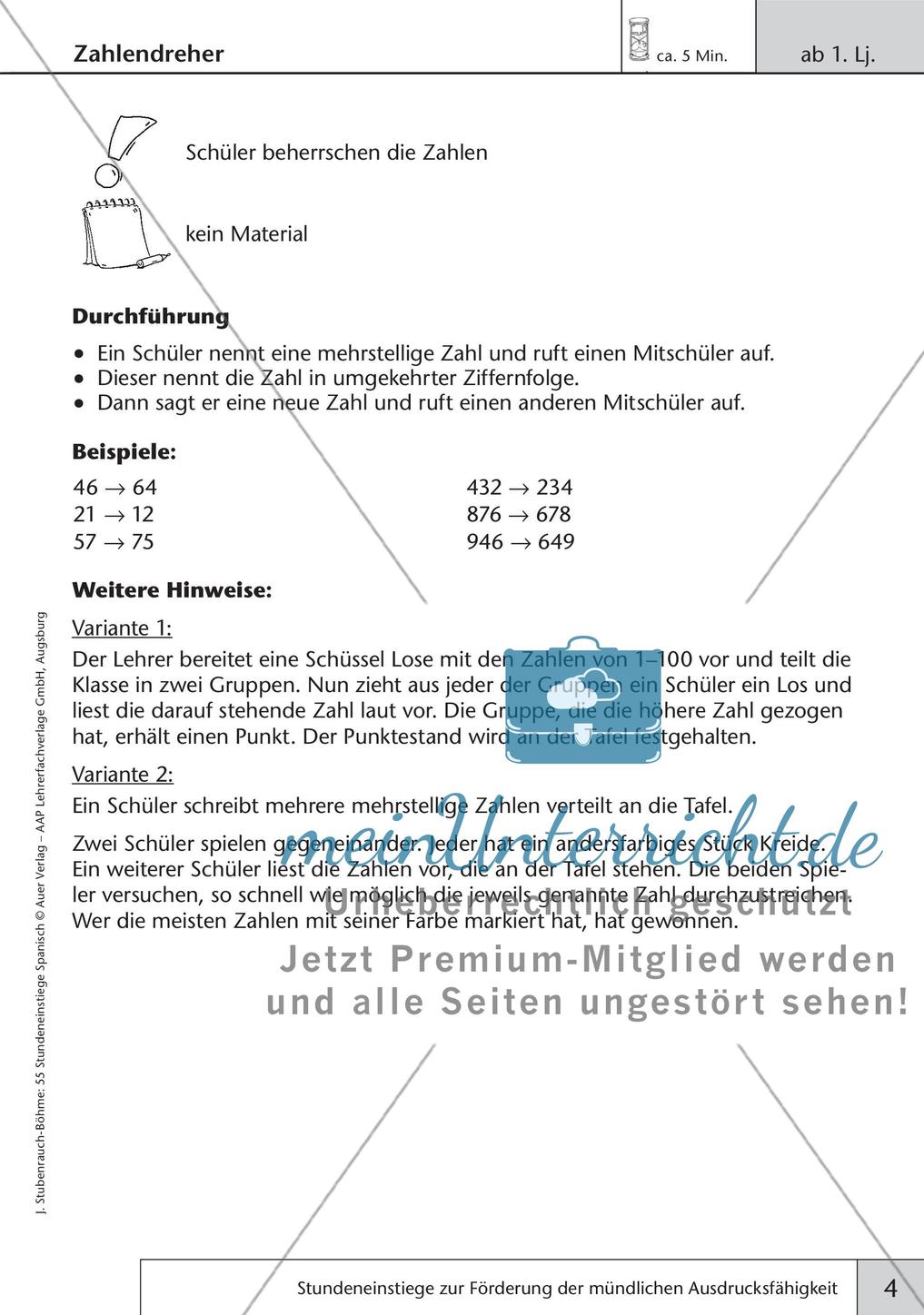 Stundeneinstiege zum Thema Sprachproduktion Preview 6