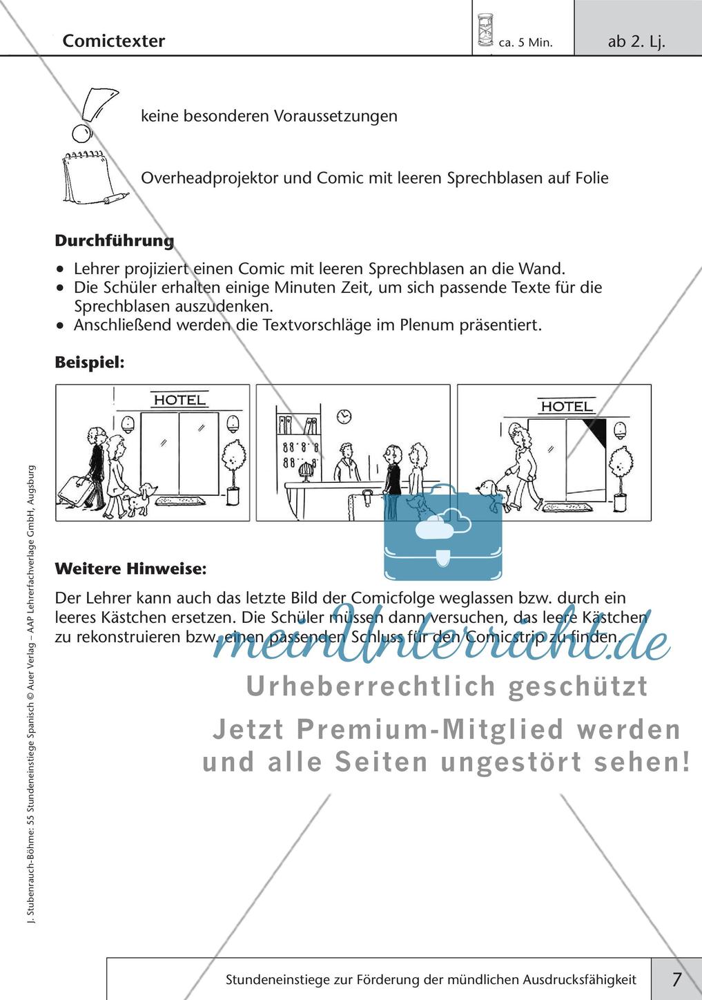 Stundeneinstiege zum Thema Sprachproduktion Preview 9