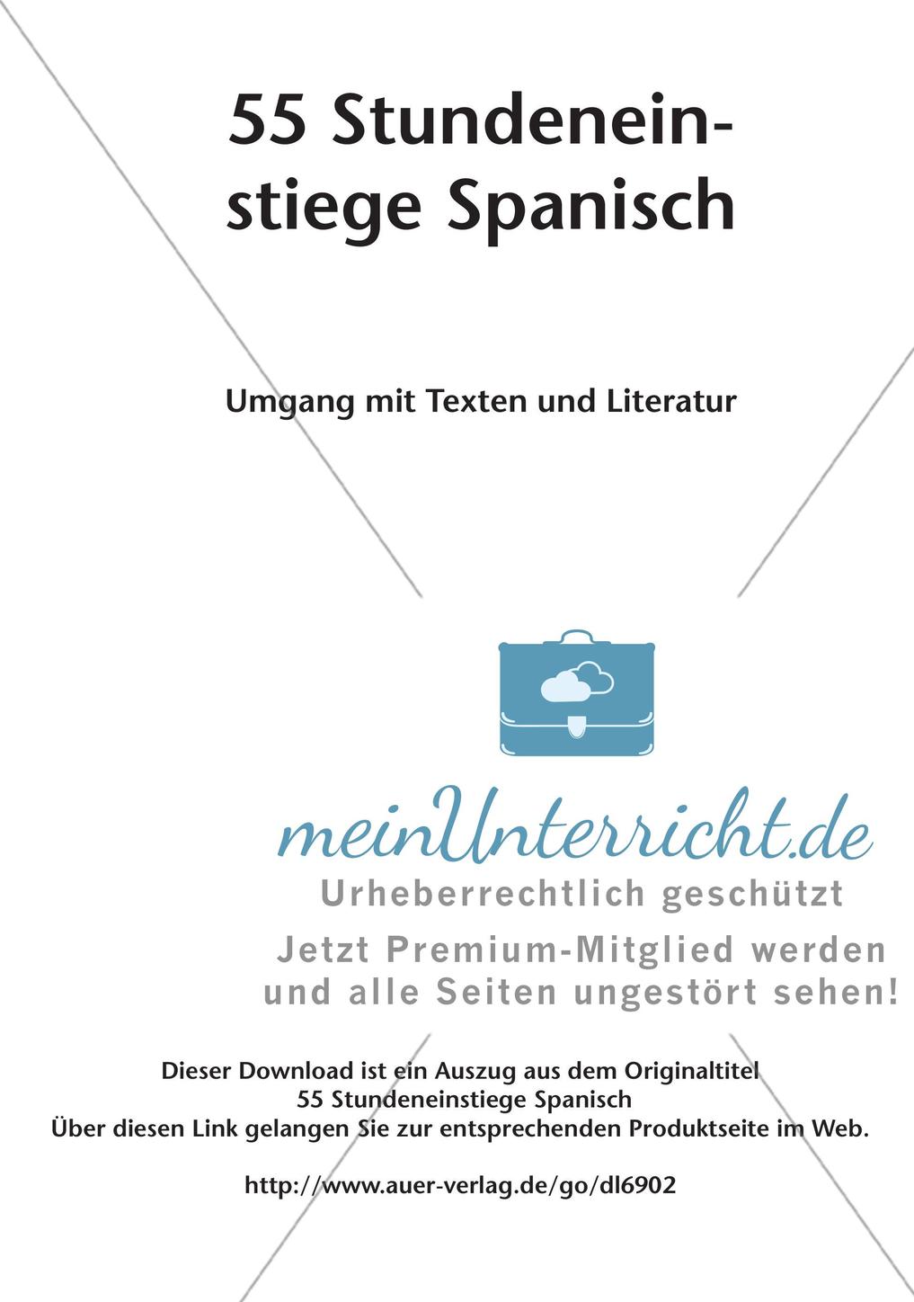 Stundeneinstiege zum Thema Literatur Preview 2