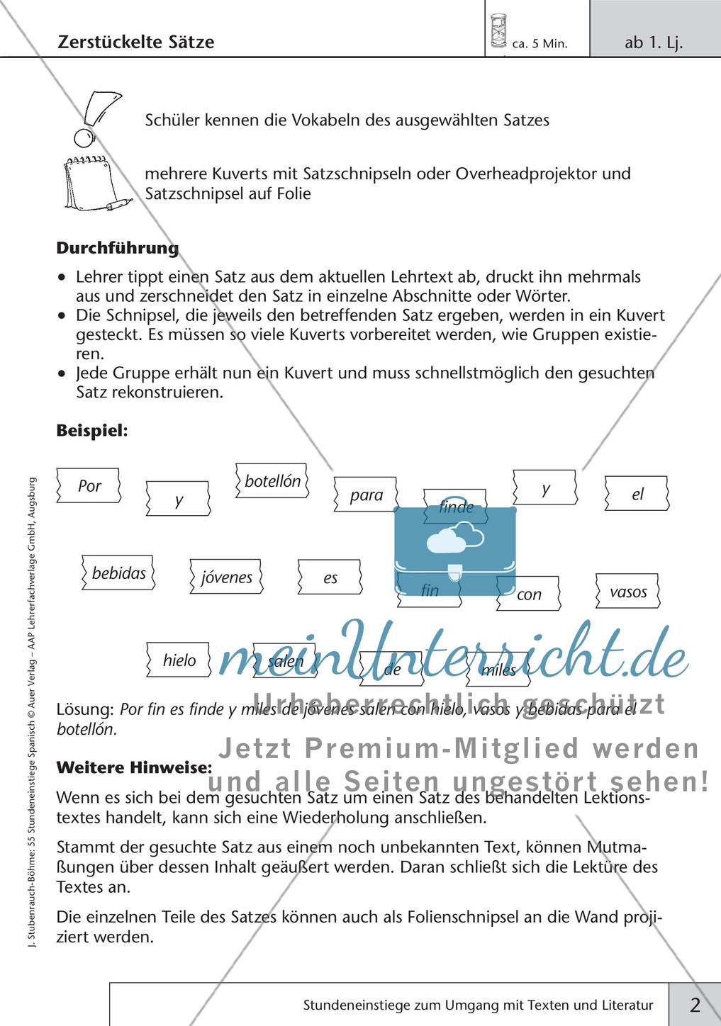 Stundeneinstiege zum Thema Literatur Preview 4
