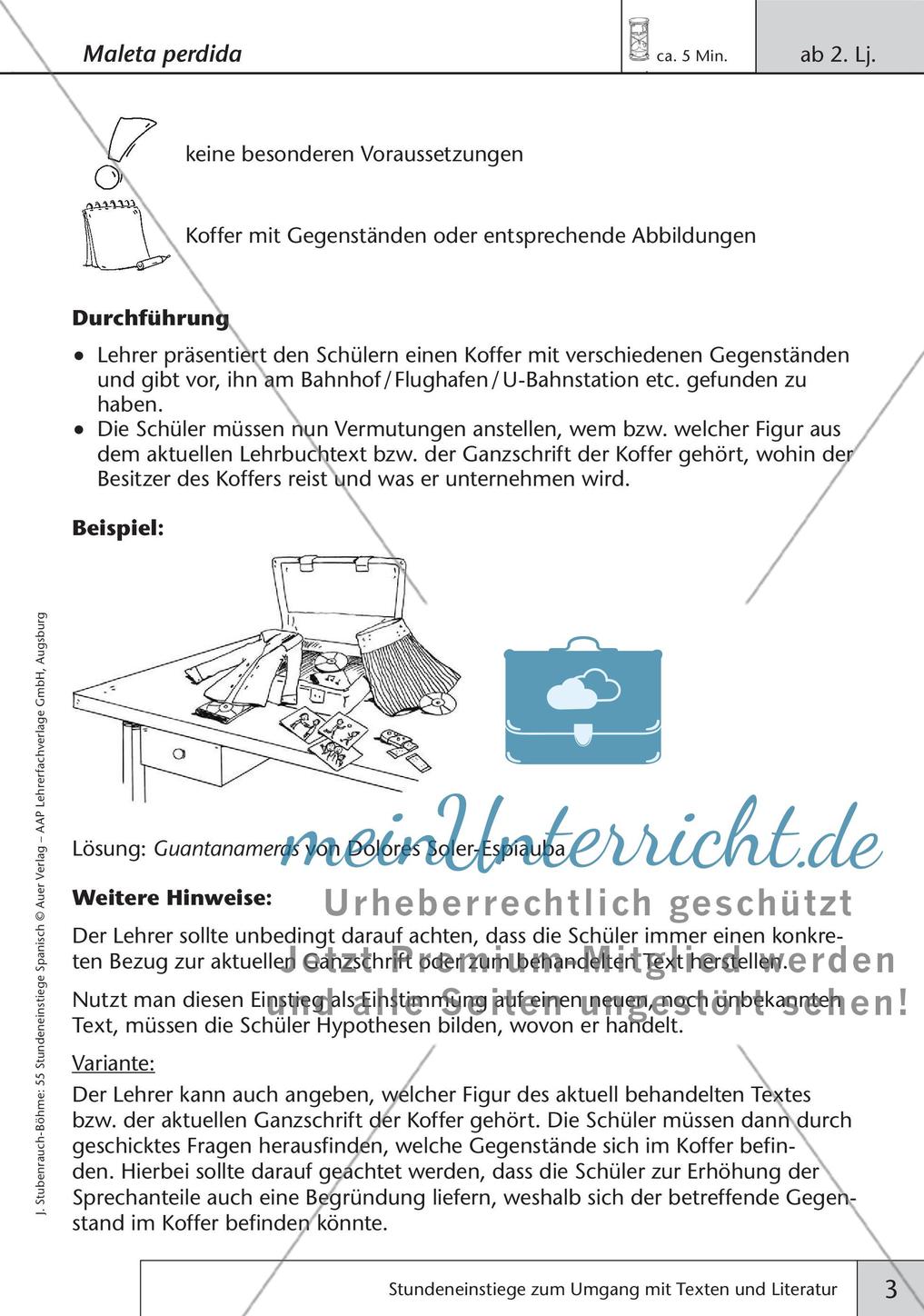 Stundeneinstiege zum Thema Literatur Preview 5