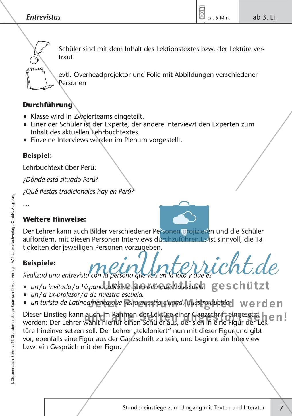 Stundeneinstiege zum Thema Literatur Preview 9