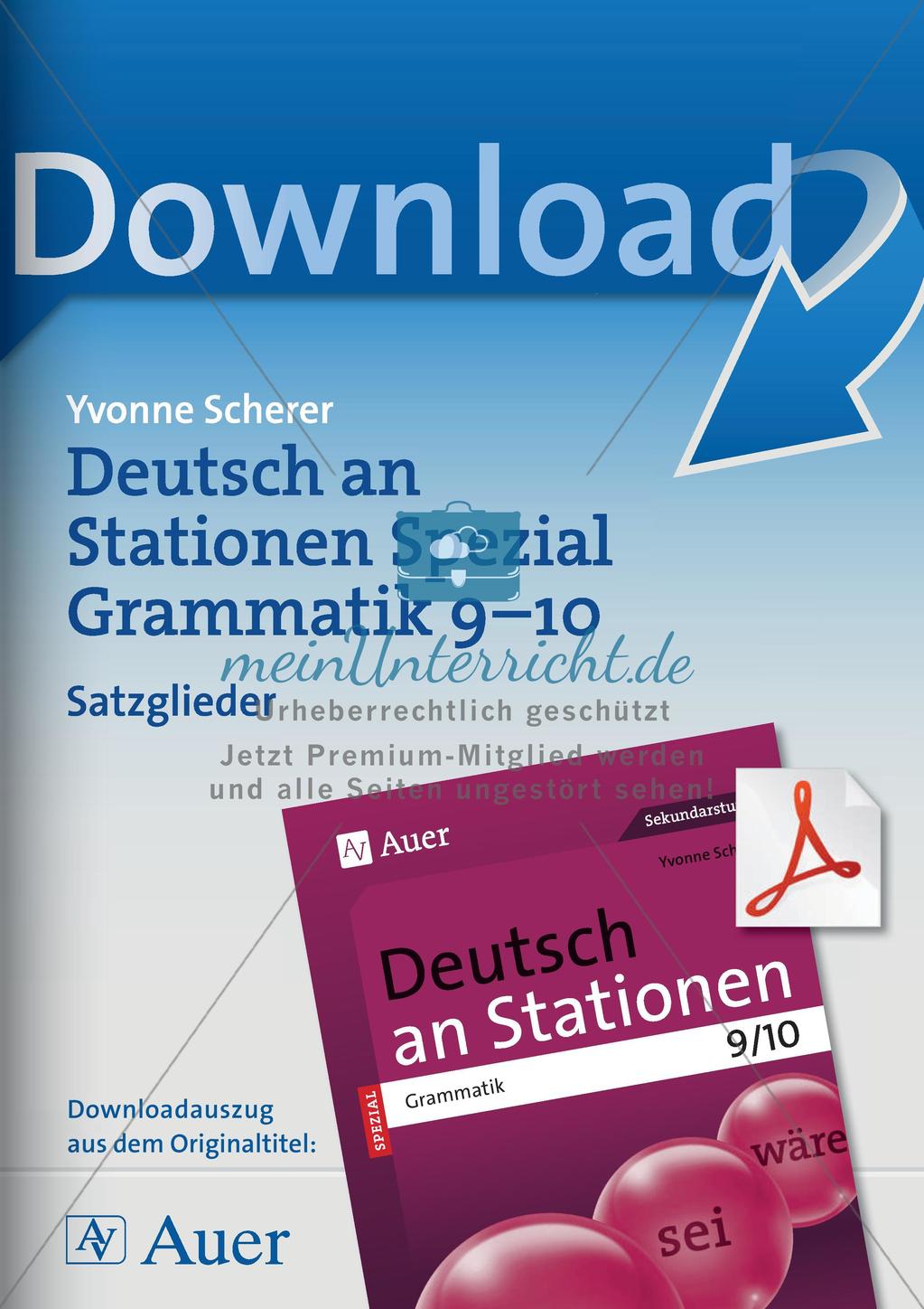 Satzglieder Preview 1