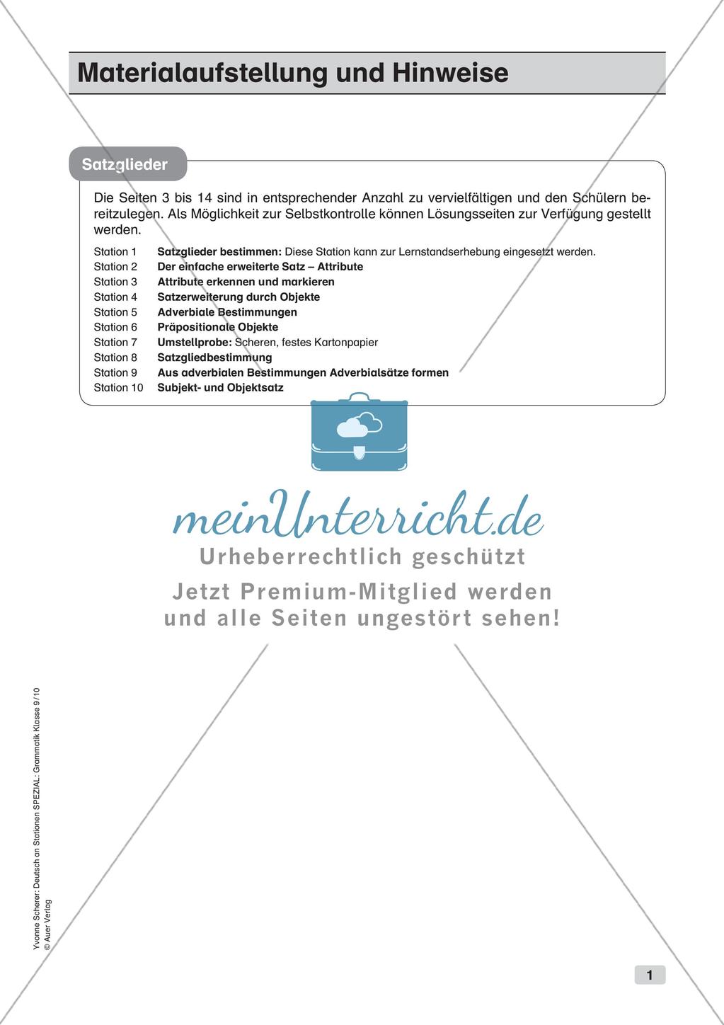 Satzglieder Preview 3