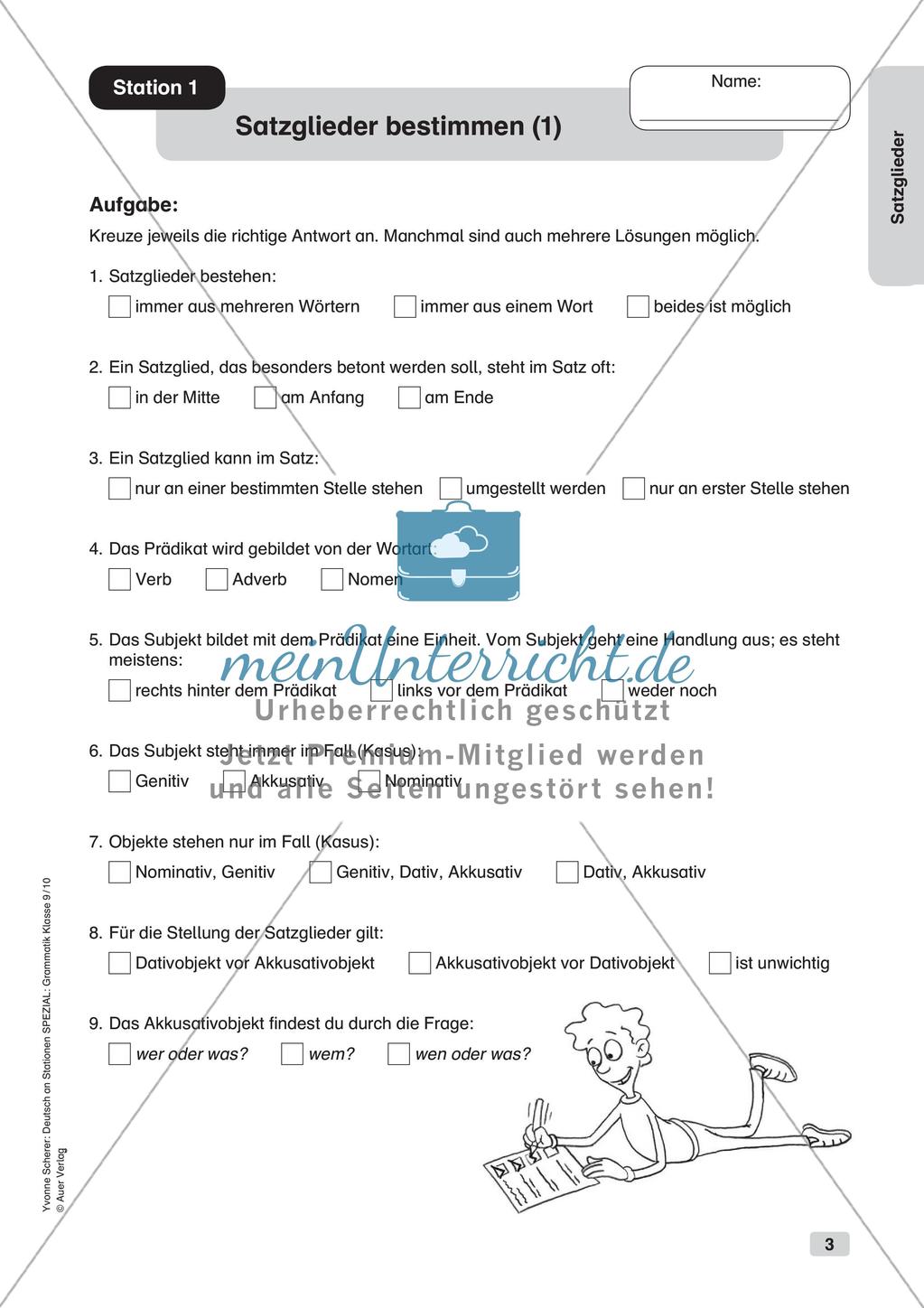 Satzglieder Preview 5