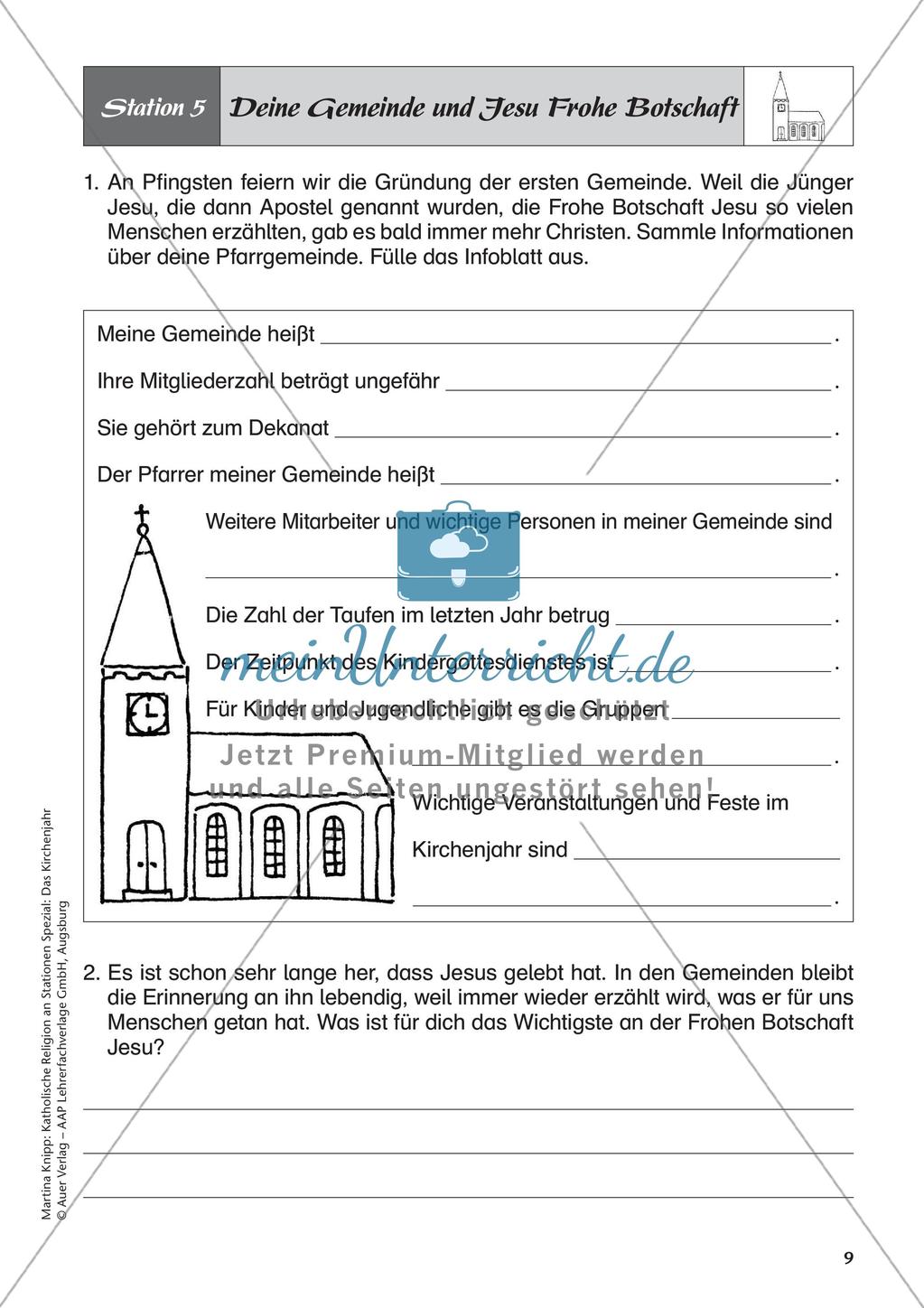 Kath. Religion: Fest- und Feiertage im Kirchenjahr Preview 11