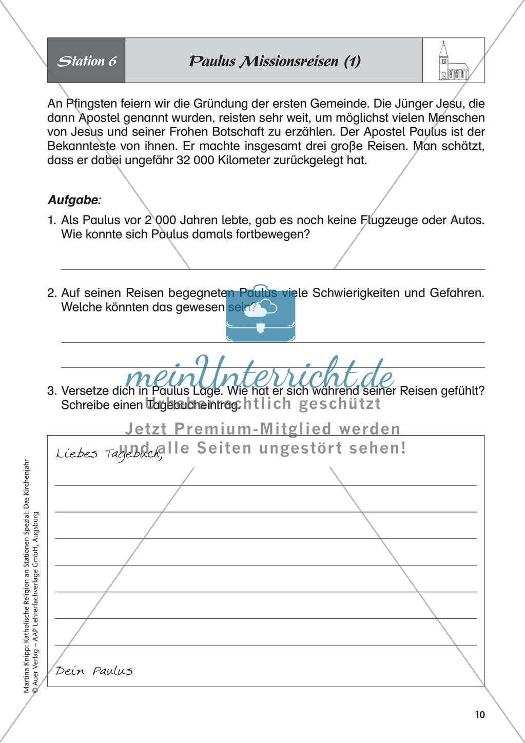 Kath. Religion: Fest- und Feiertage im Kirchenjahr Preview 12