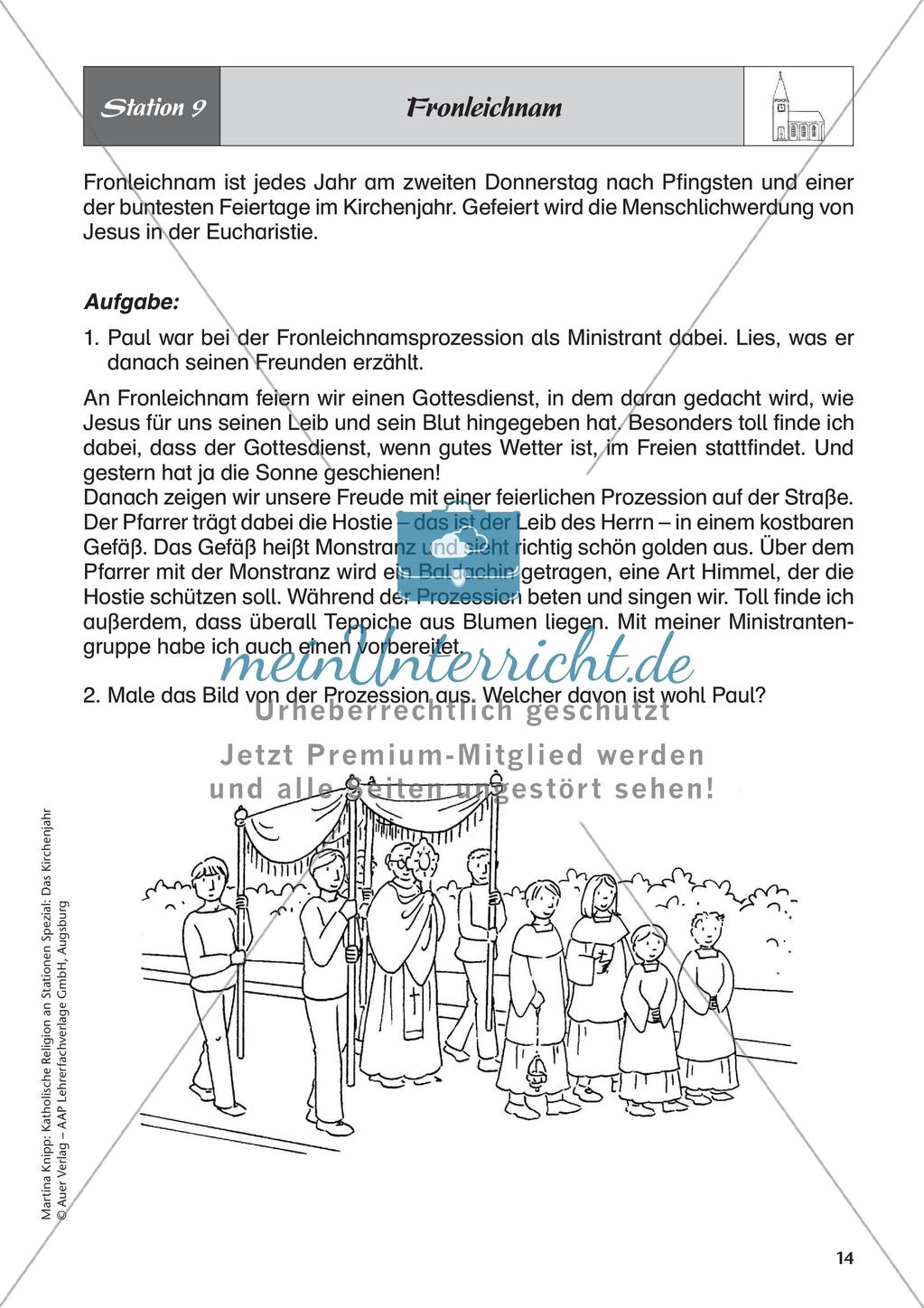 Kath. Religion: Fest- und Feiertage im Kirchenjahr Preview 16
