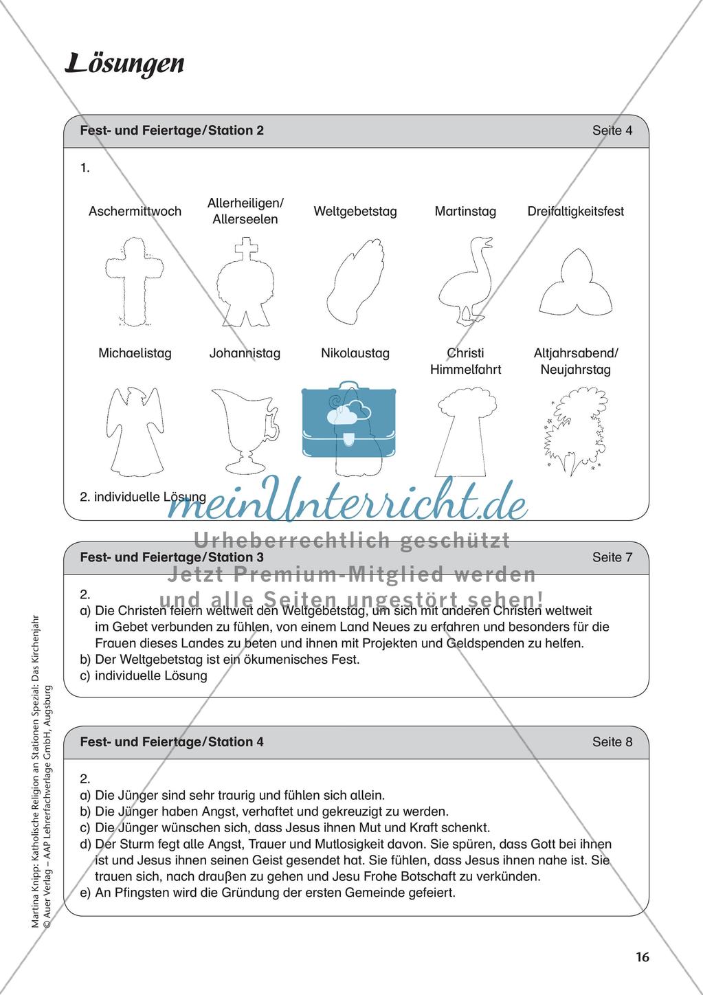 Kath. Religion: Fest- und Feiertage im Kirchenjahr Preview 18