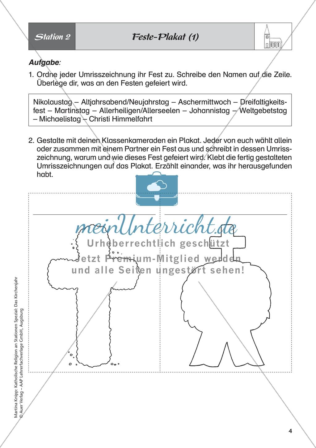 Kath. Religion: Fest- und Feiertage im Kirchenjahr Preview 6