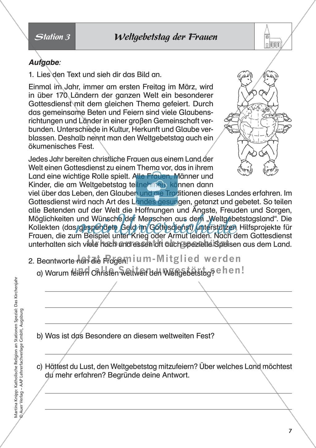 Kath. Religion: Fest- und Feiertage im Kirchenjahr Preview 9