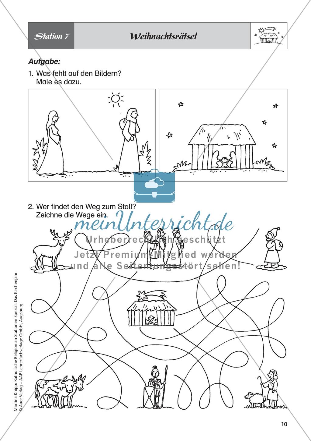 Kath. Religion: Advent, Weihnachten und Heiligdreikönig Preview 12