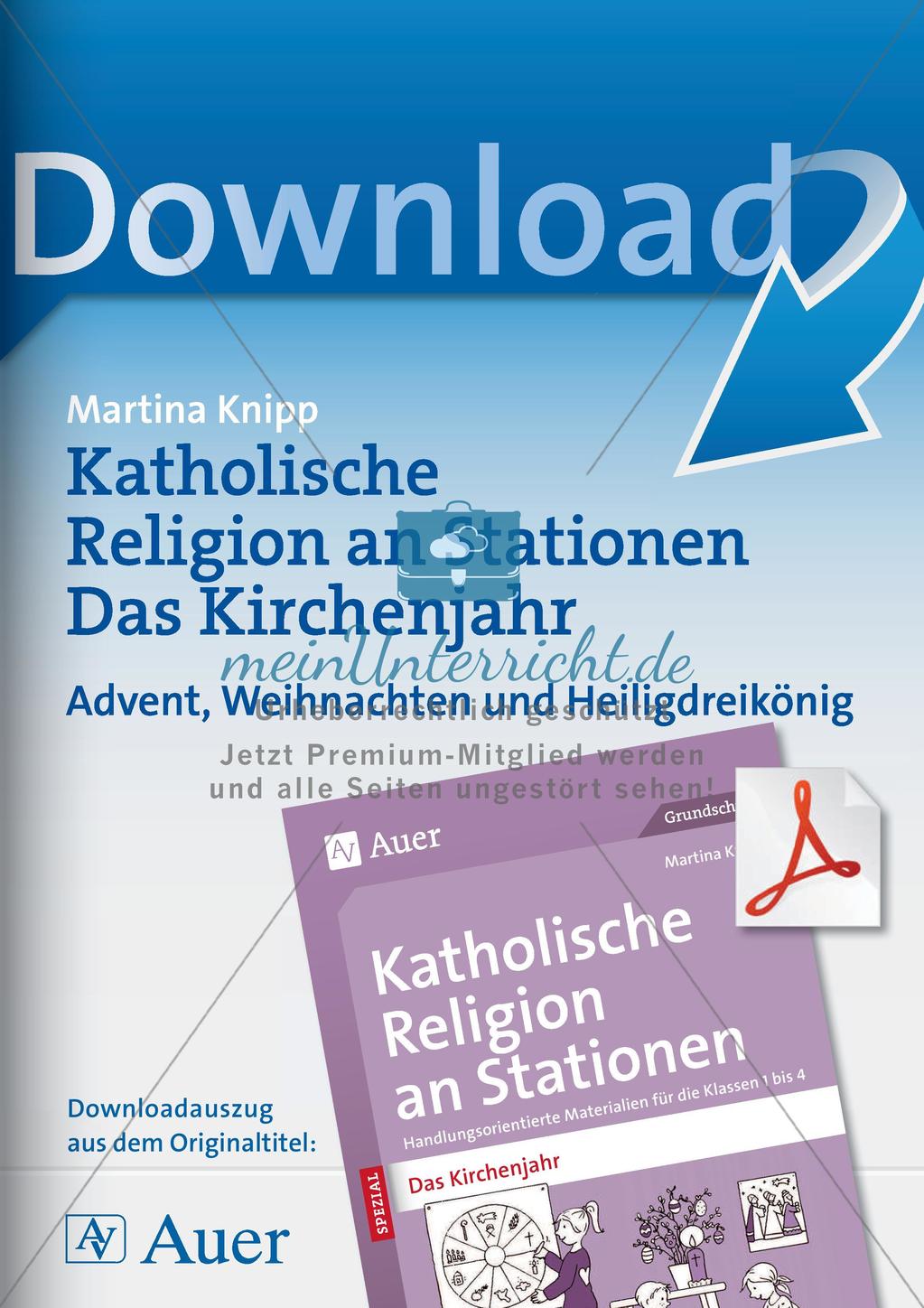 Kath. Religion: Advent, Weihnachten und Heiligdreikönig Preview 1
