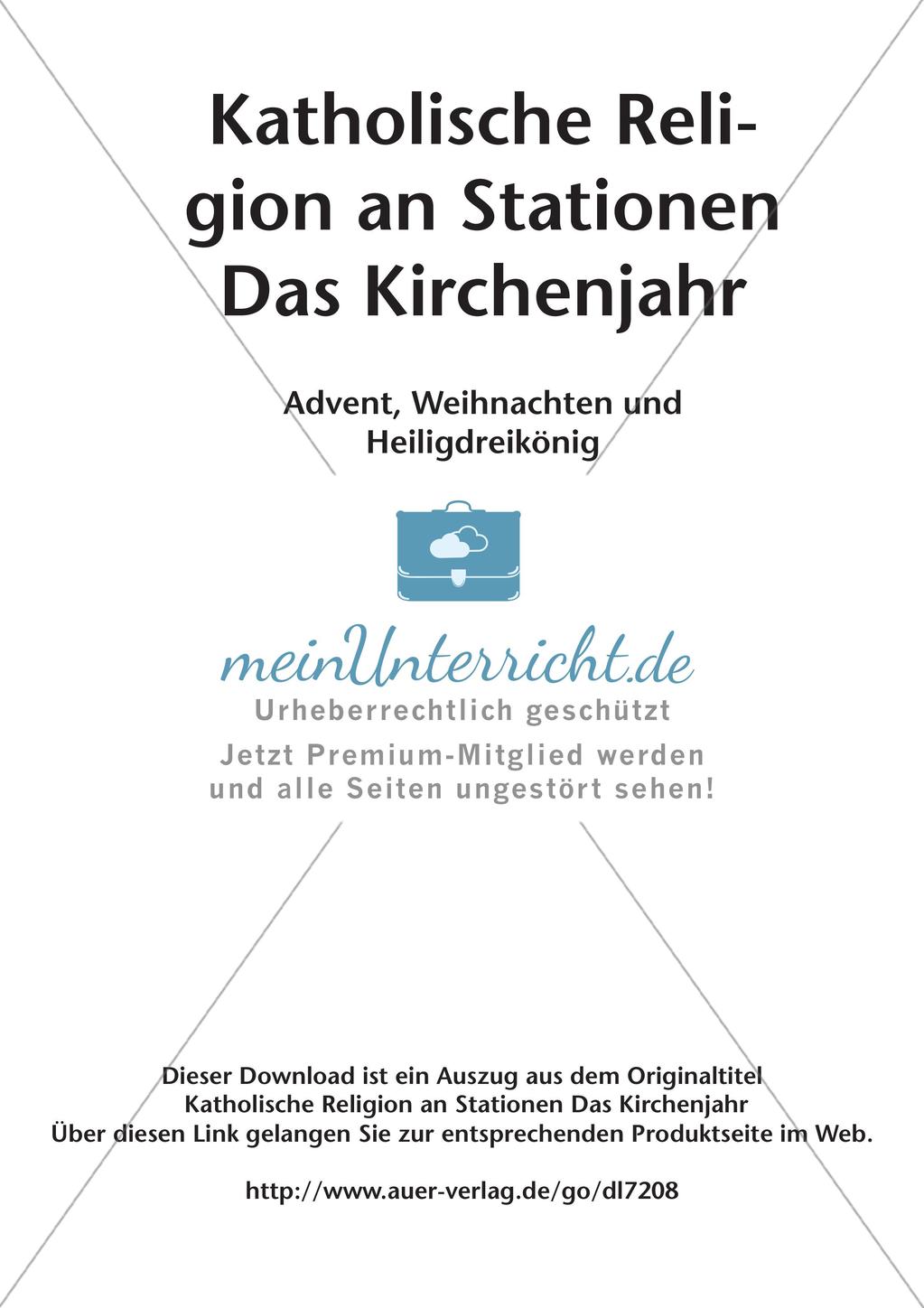 Kath. Religion: Advent, Weihnachten und Heiligdreikönig Preview 2