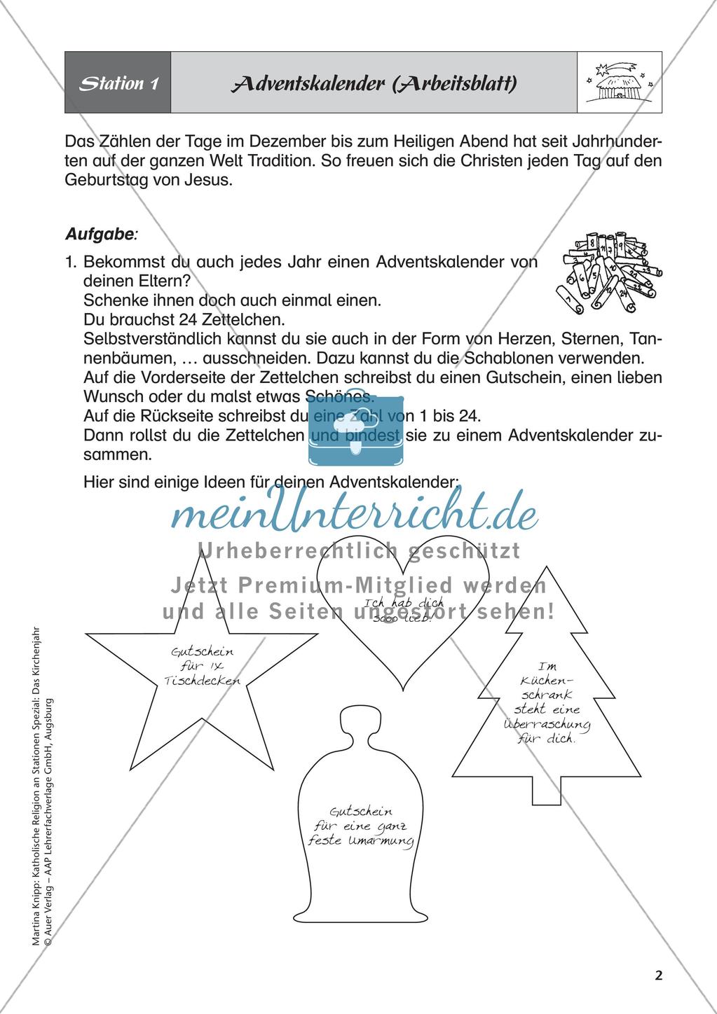 Kath. Religion: Advent, Weihnachten und Heiligdreikönig Preview 4