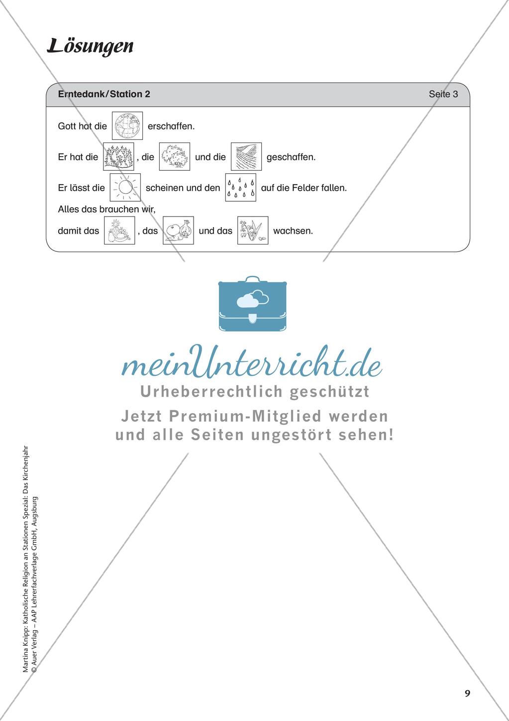 Kath. Religion an Stationen: Erntedank Preview 11