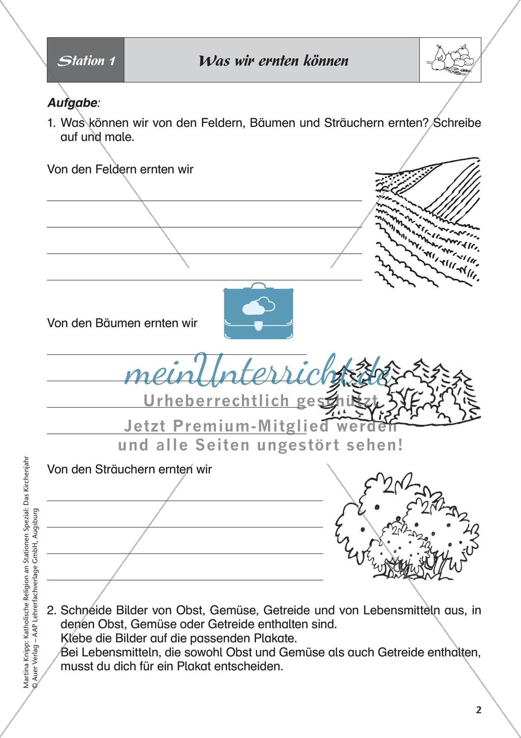 Kath. Religion an Stationen: Erntedank Preview 4