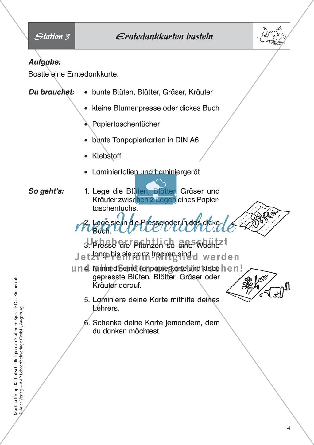 Kath. Religion an Stationen: Erntedank Preview 6