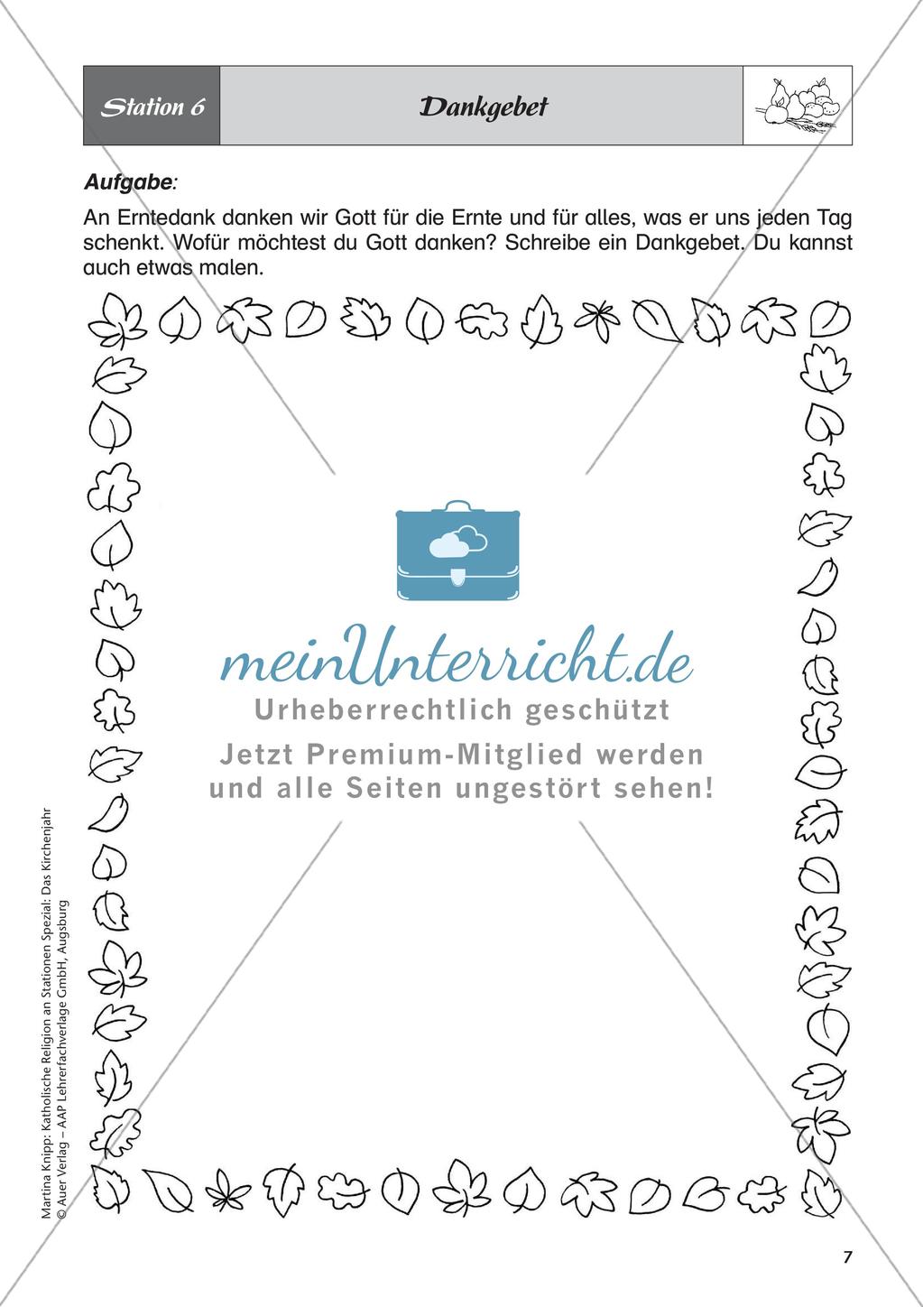 Kath. Religion an Stationen: Erntedank Preview 9