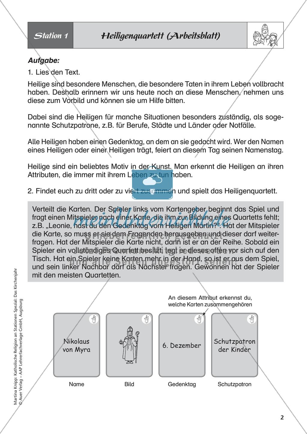 Kath. Religion: Heilige im Jahreskreis Preview 4