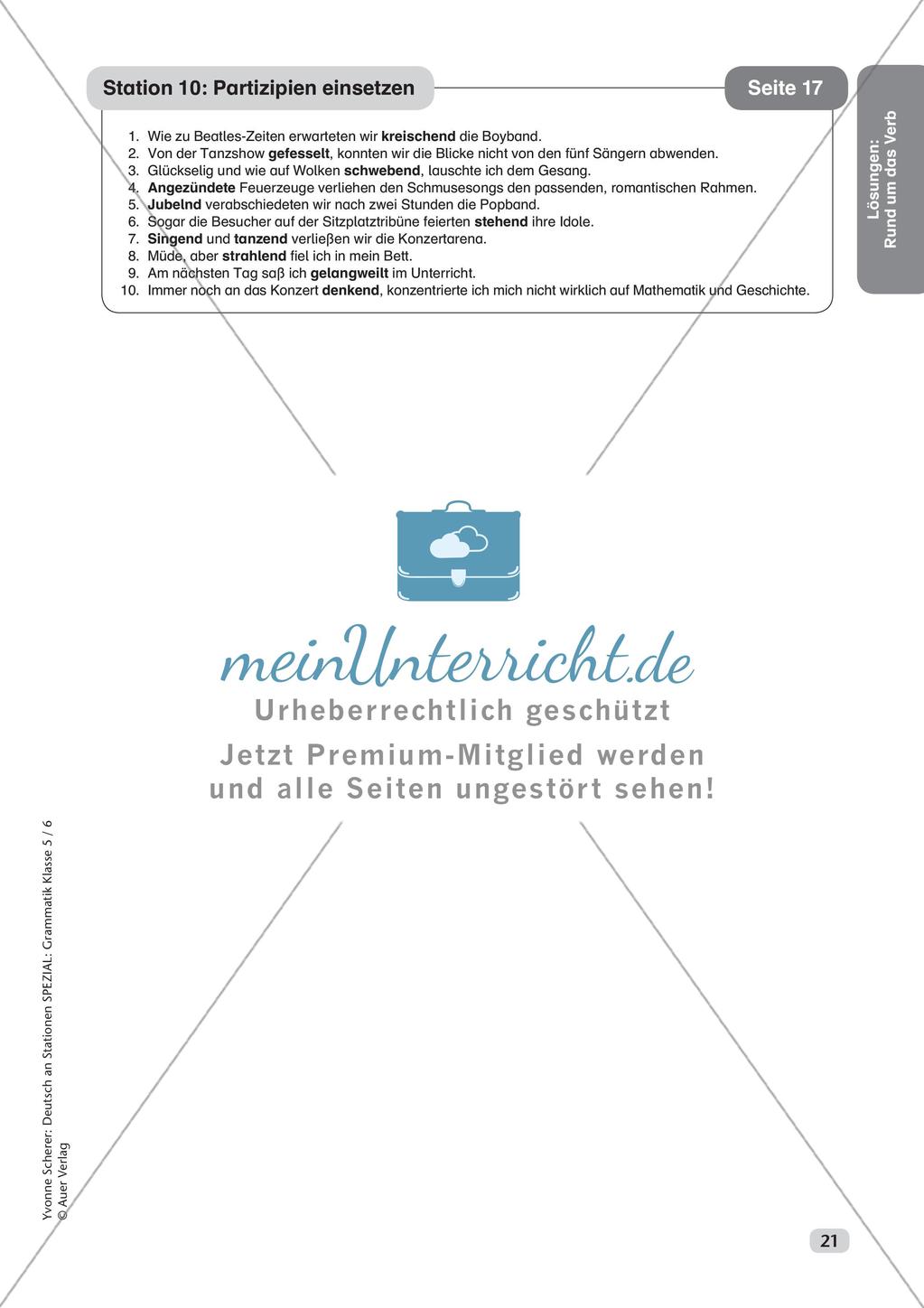 Stationenarbeit Grammatik: Verben Preview 23
