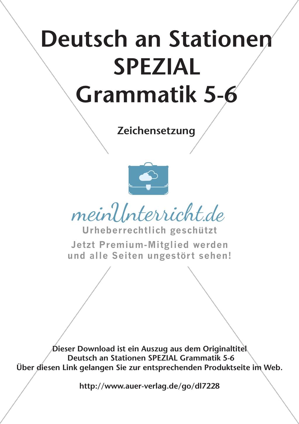 Stationenarbeit Zeichensetzung Preview 2