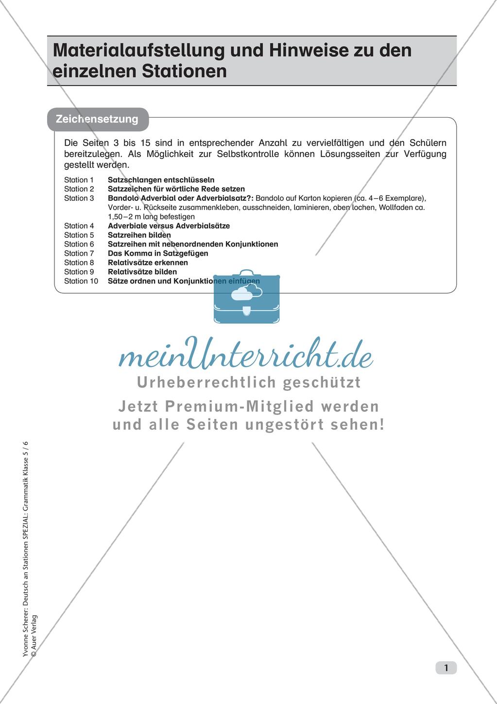 Stationenarbeit Zeichensetzung Preview 3