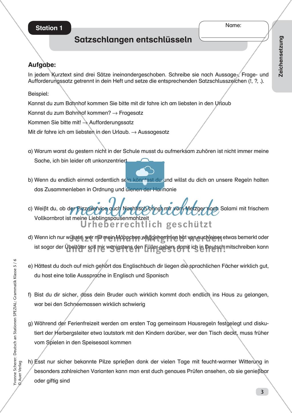 Stationenarbeit Zeichensetzung Preview 5