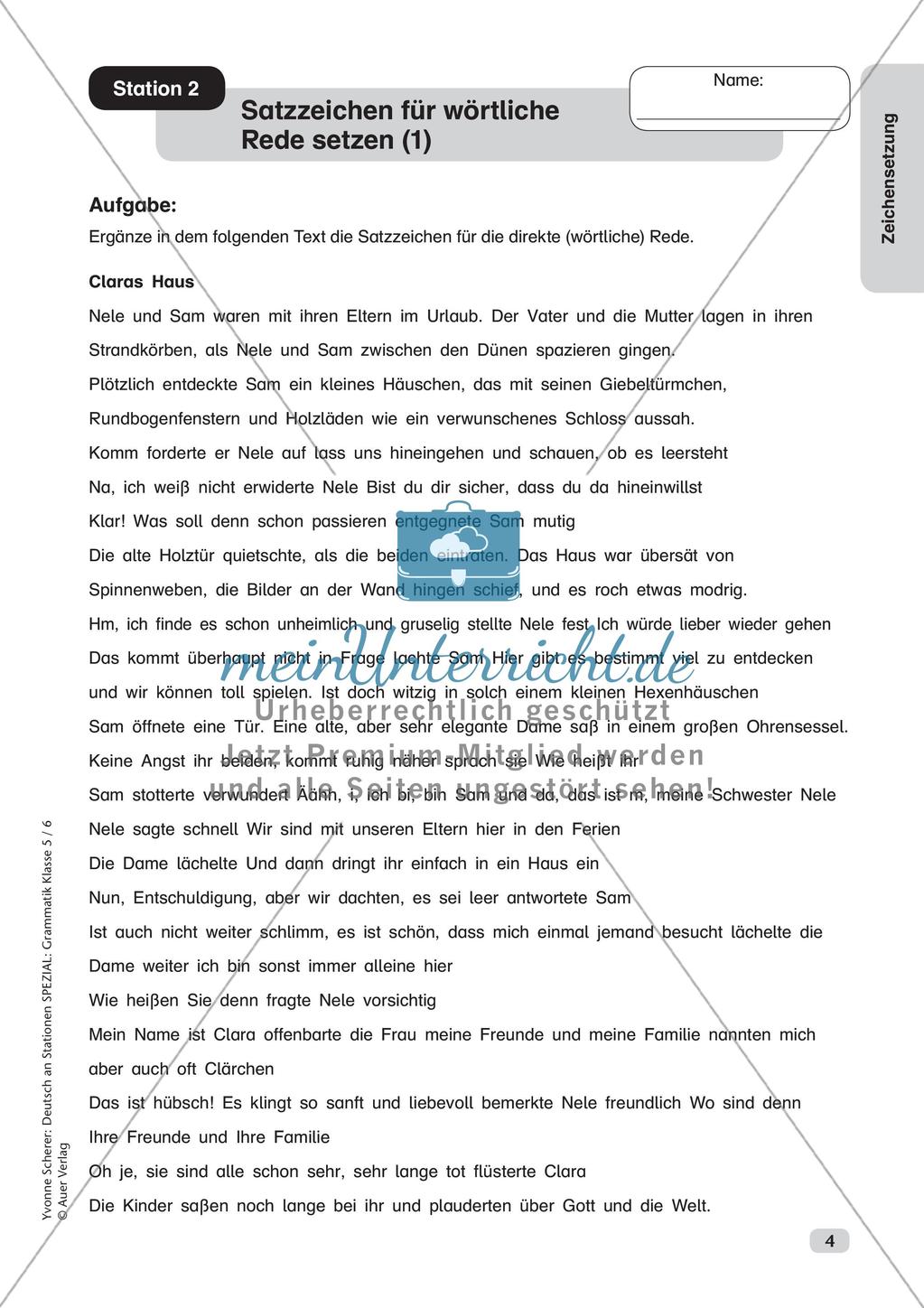 Stationenarbeit Zeichensetzung Preview 6