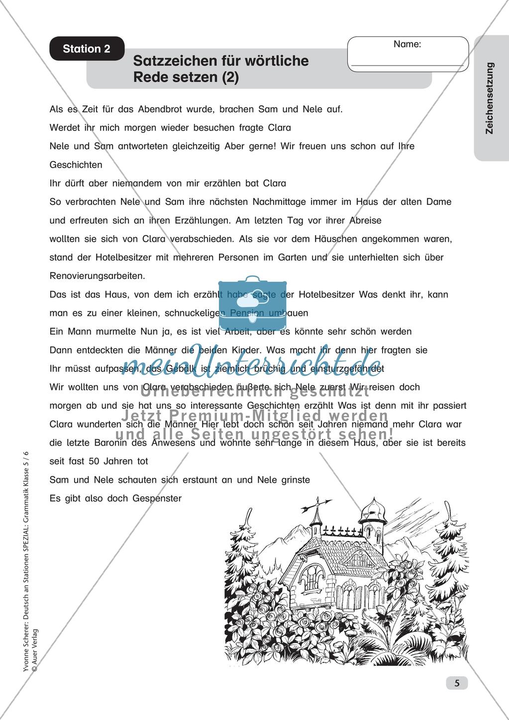 Stationenarbeit Zeichensetzung Preview 7