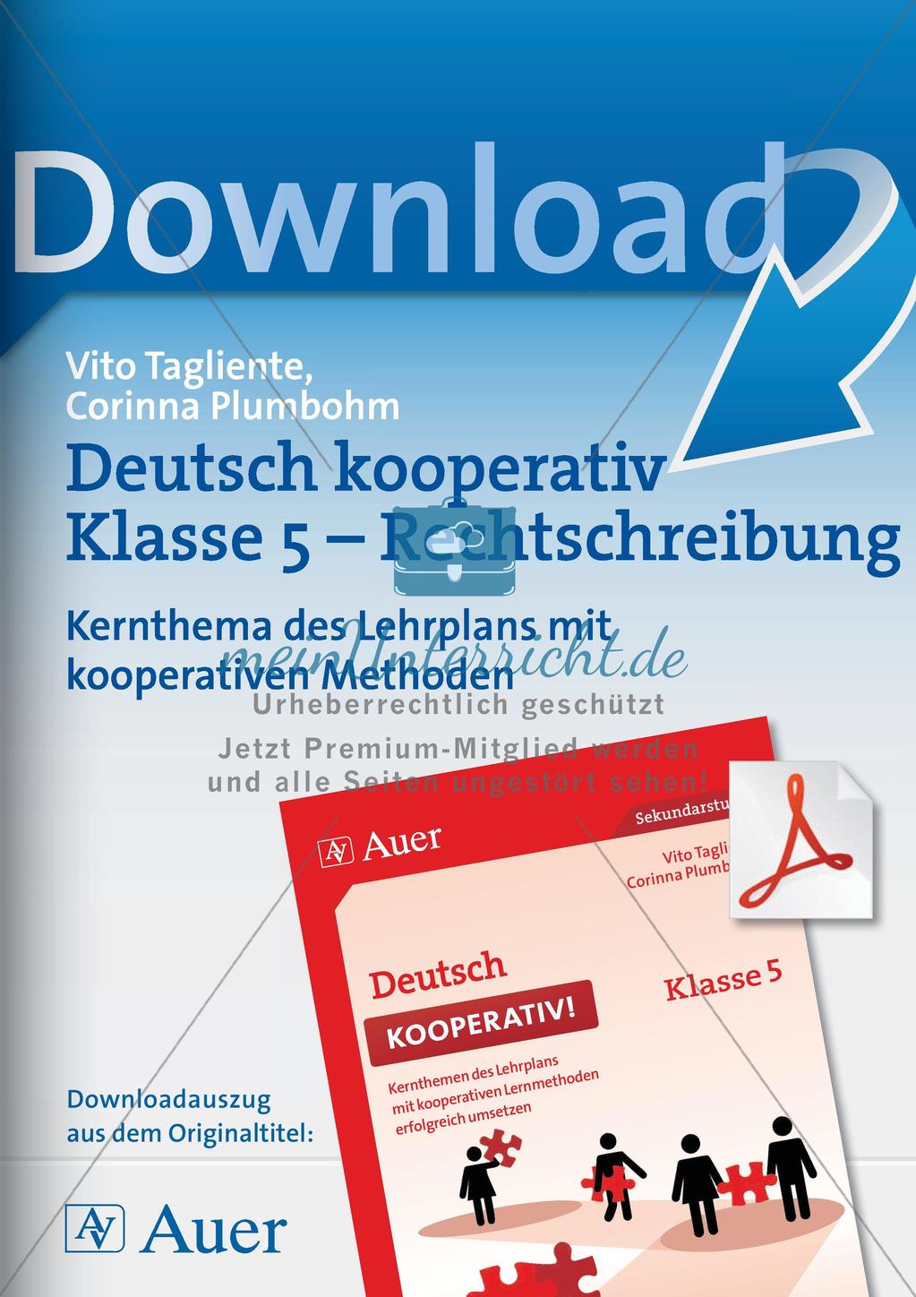 Kooperative Methoden - Rechtschreibung Preview 1