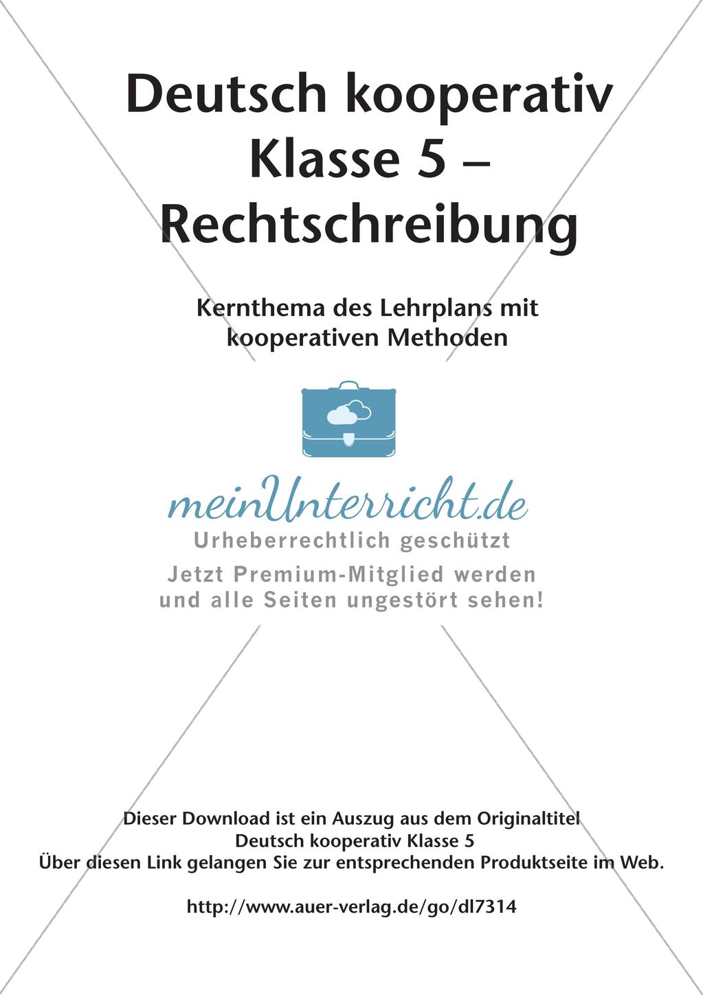 Kooperative Methoden - Rechtschreibung Preview 2