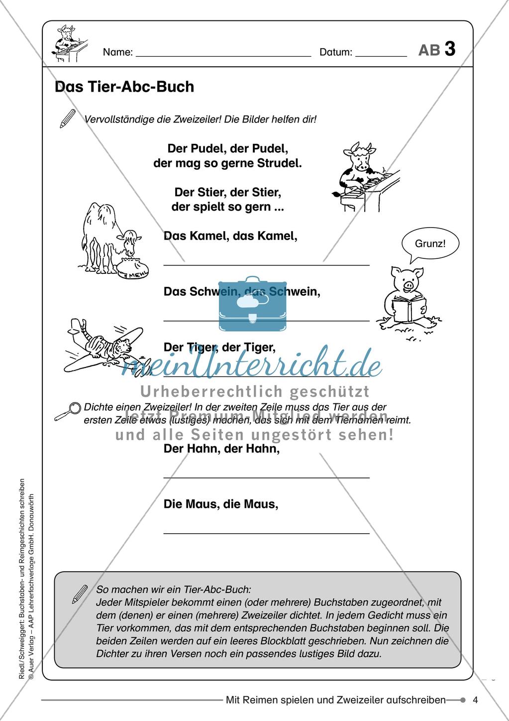 Schreibkompetenz: Buchstaben- und Reimgeschichten Preview 6
