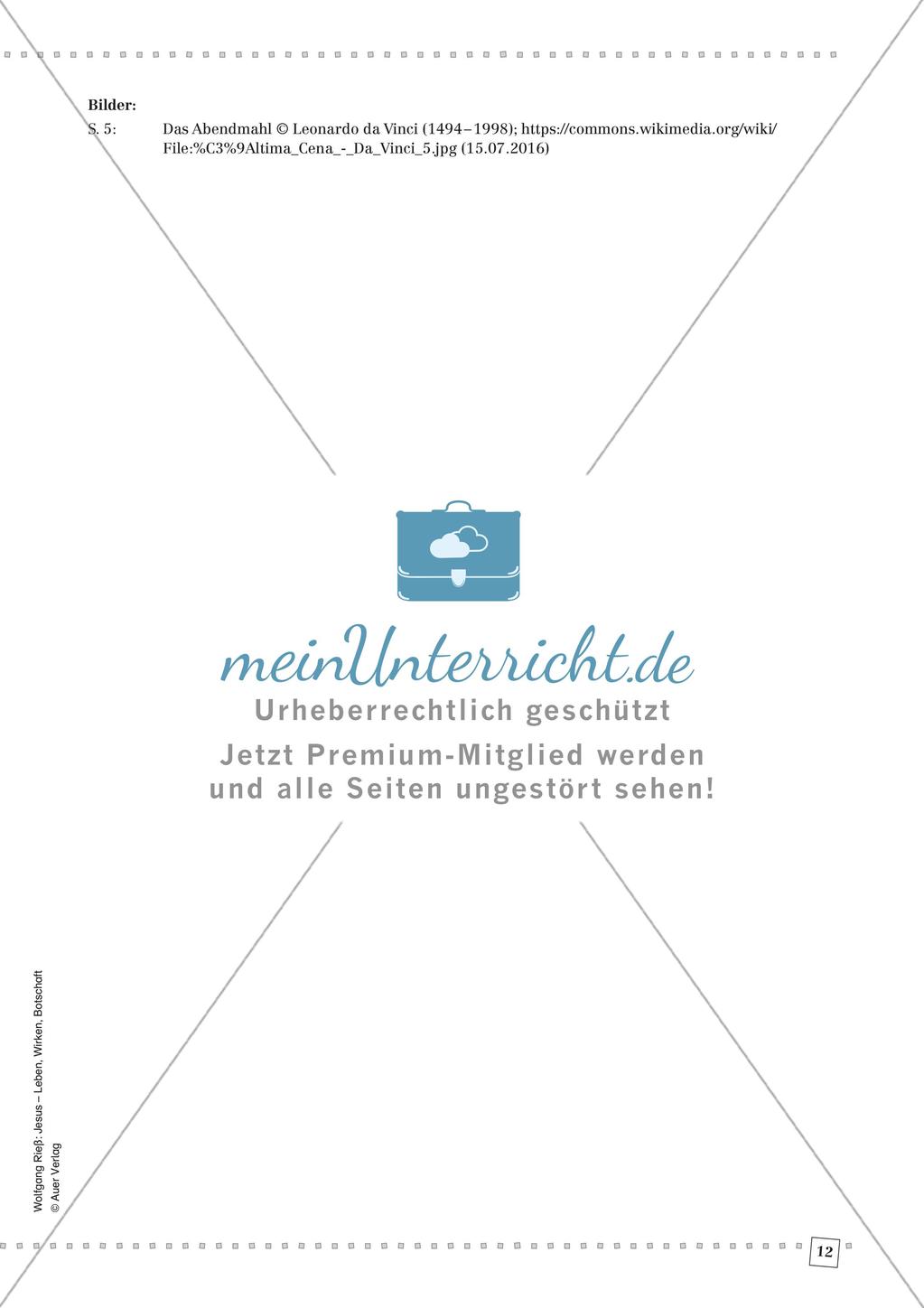 Letztes Abendmahl und die Auferstehung Jesu Preview 14