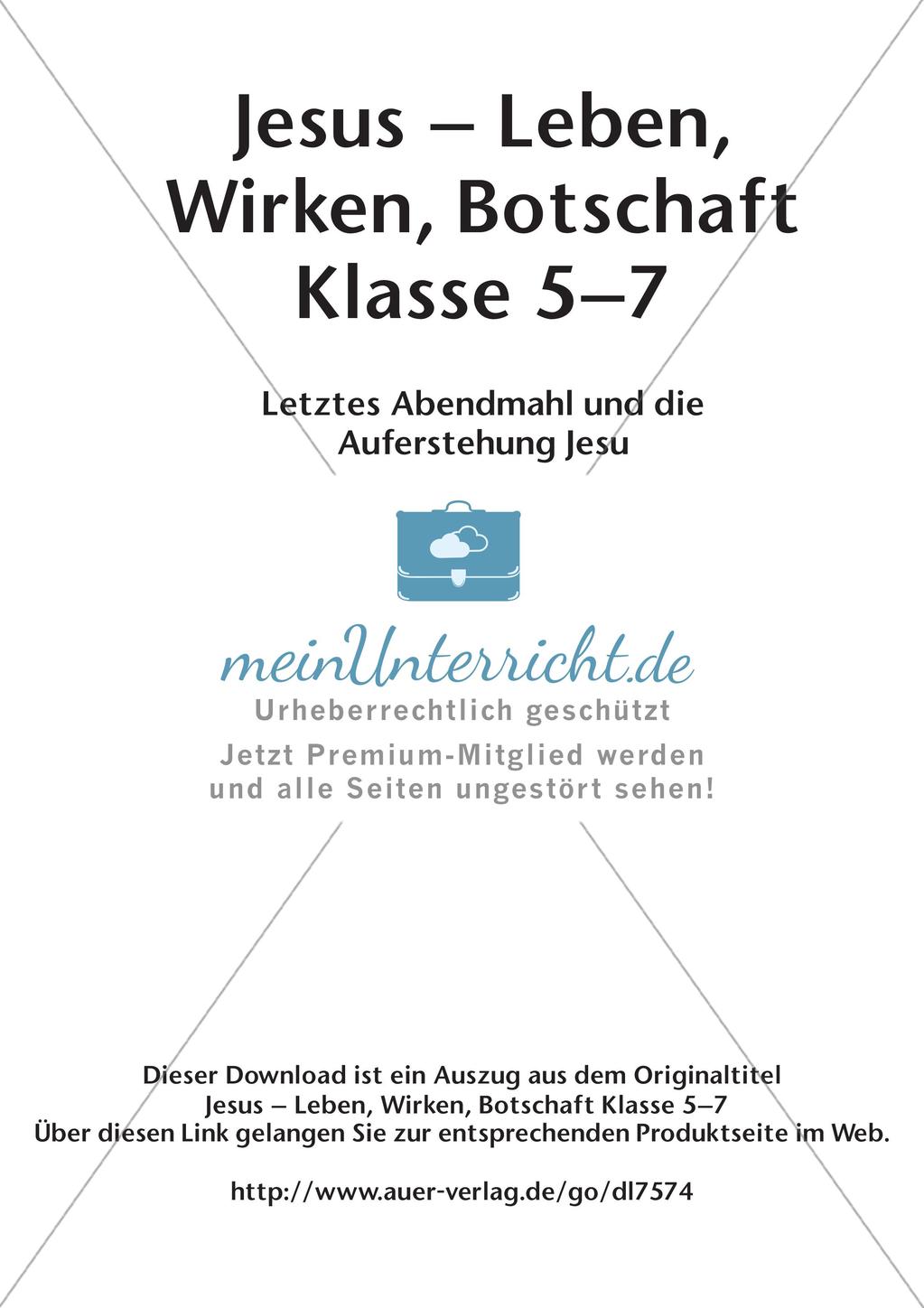 Letztes Abendmahl und die Auferstehung Jesu Preview 2