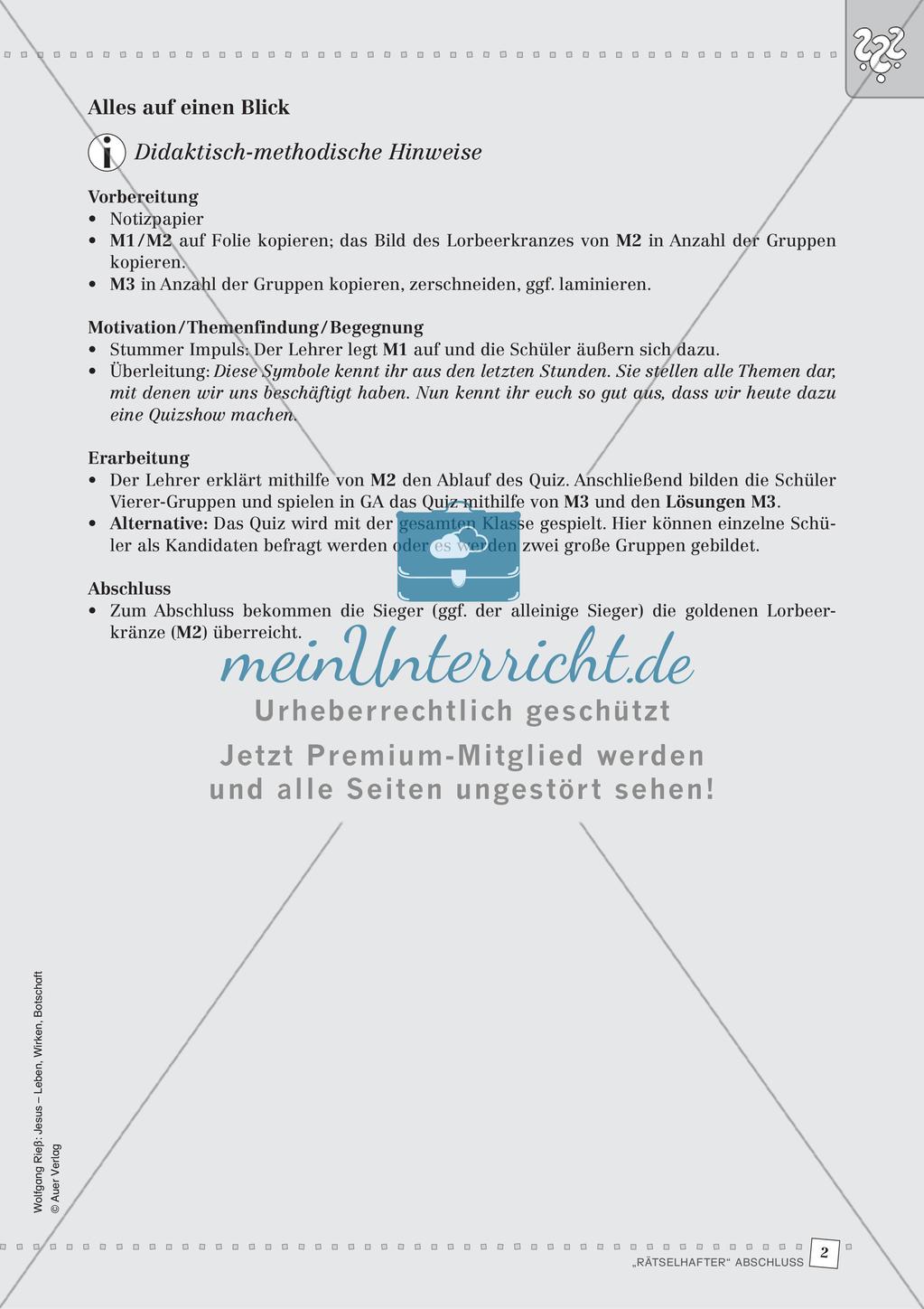 Quiz zum Leben und zur Botschaft Jesu Preview 4