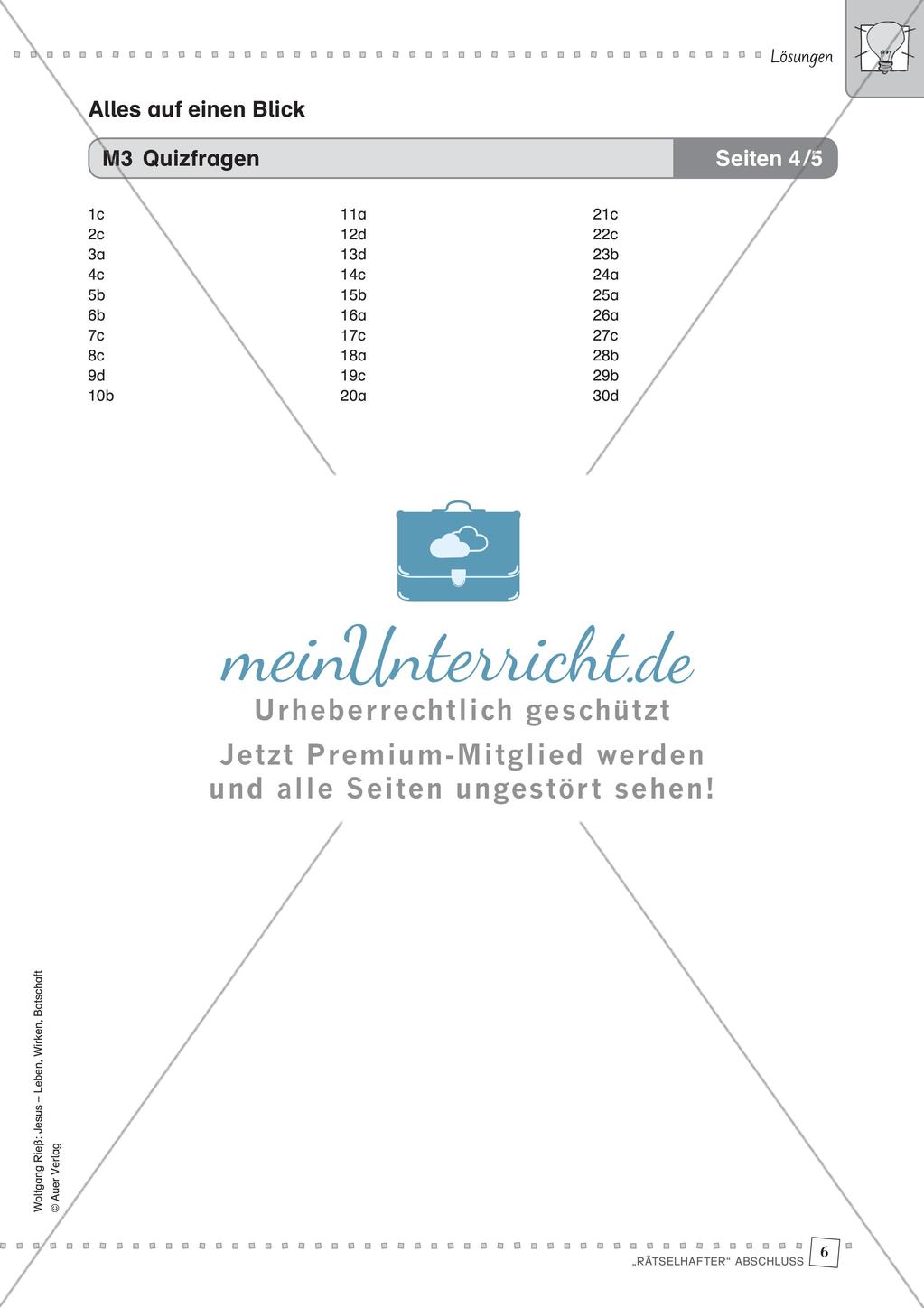 Quiz zum Leben und zur Botschaft Jesu Preview 8