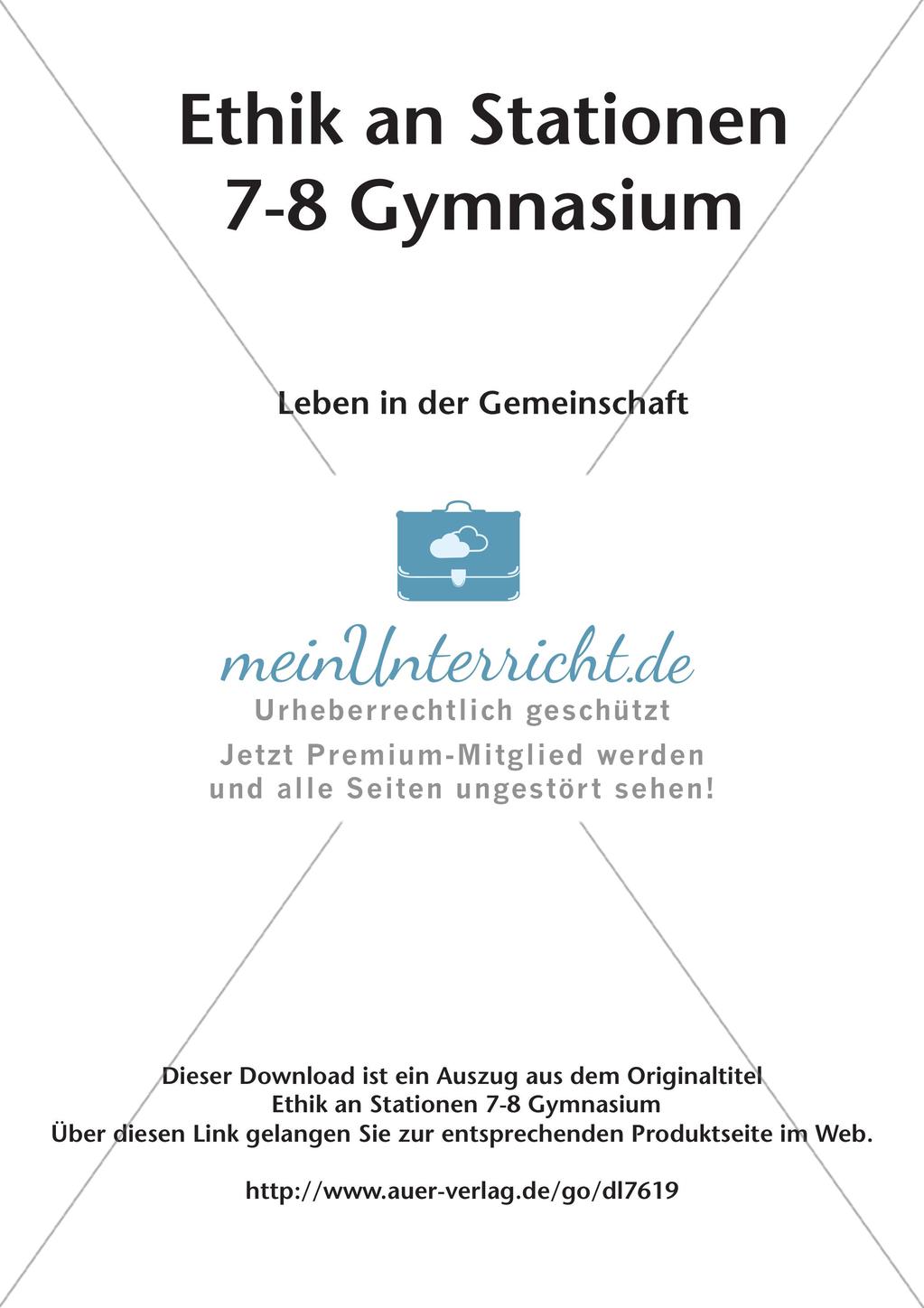 Ethik an Stationen: Leben in der Gemeinschaft Preview 2