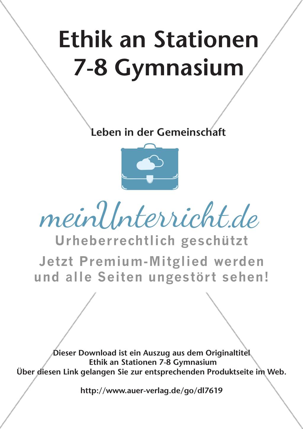 Ethik an Stationen: Leben in der Gemeinschaft Preview 2