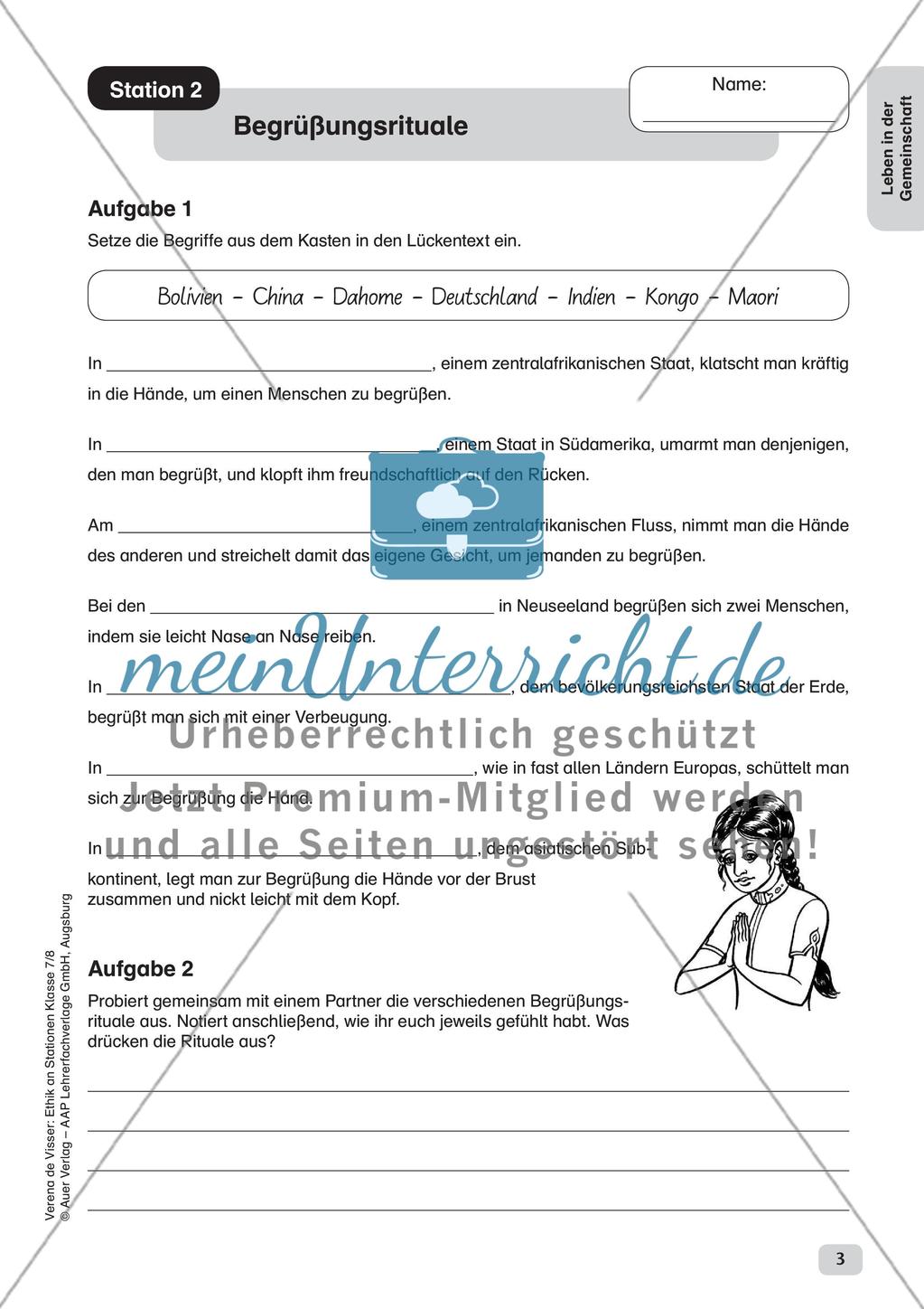 Ethik an Stationen: Leben in der Gemeinschaft Preview 5