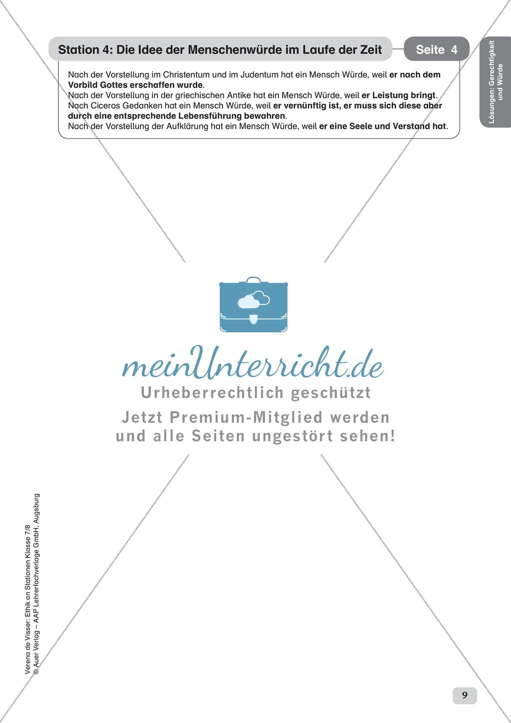 Ethik an Stationen: Gerechtigkeit und Würde Preview 11