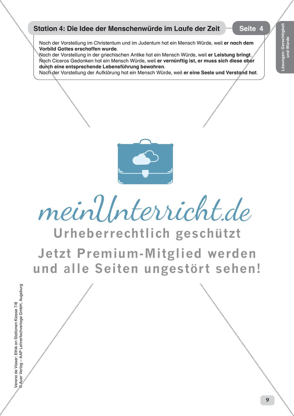 Ethik an Stationen: Gerechtigkeit und Würde Preview 11