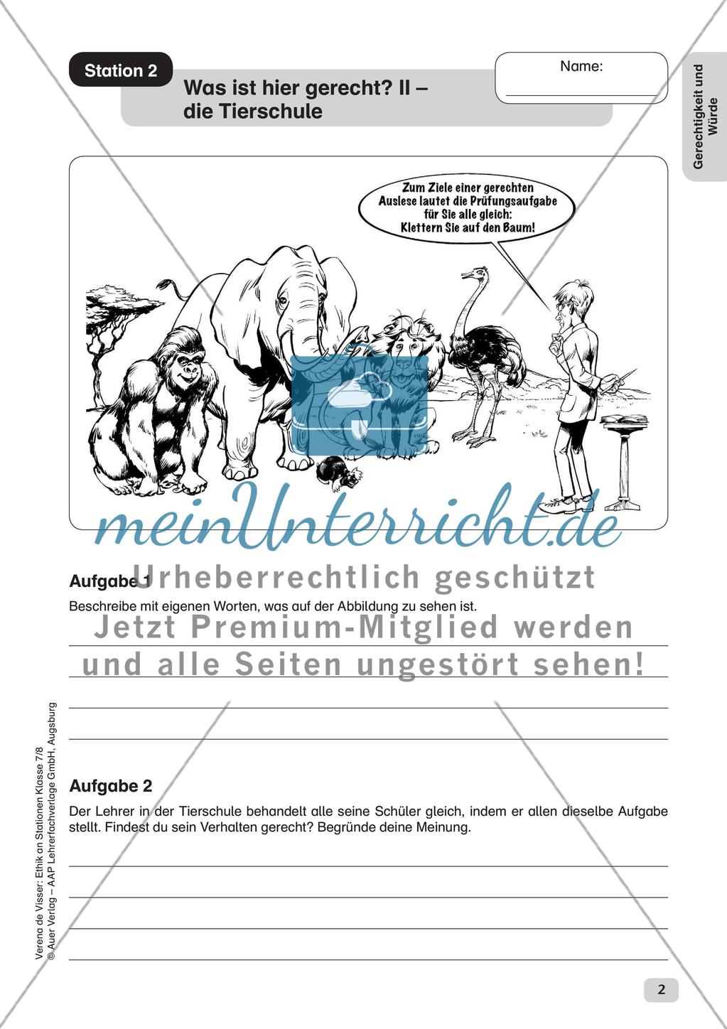 Ethik an Stationen: Gerechtigkeit und Würde Preview 4