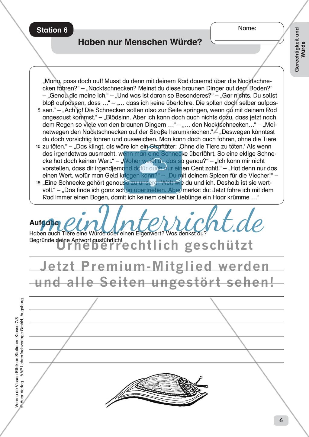 Ethik an Stationen: Gerechtigkeit und Würde Preview 8